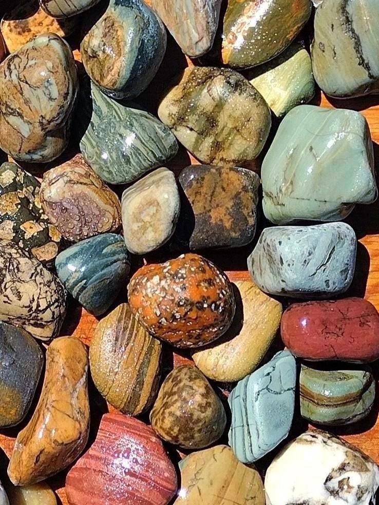 Montana River Rocks 2 Lb – Natural Colorful Stones with Unique Patterns