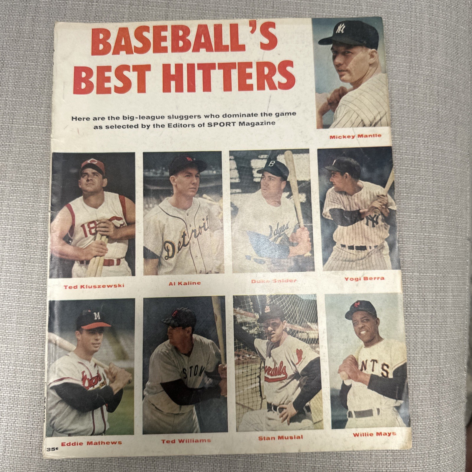 Baseball\'s Best Hitters 1957 Mantle Berra Williams Snider Mathews Musial Mays Baseball\'s Best Hitters 1957 Mantle Berra Williams Snider Mathews Musial Mays