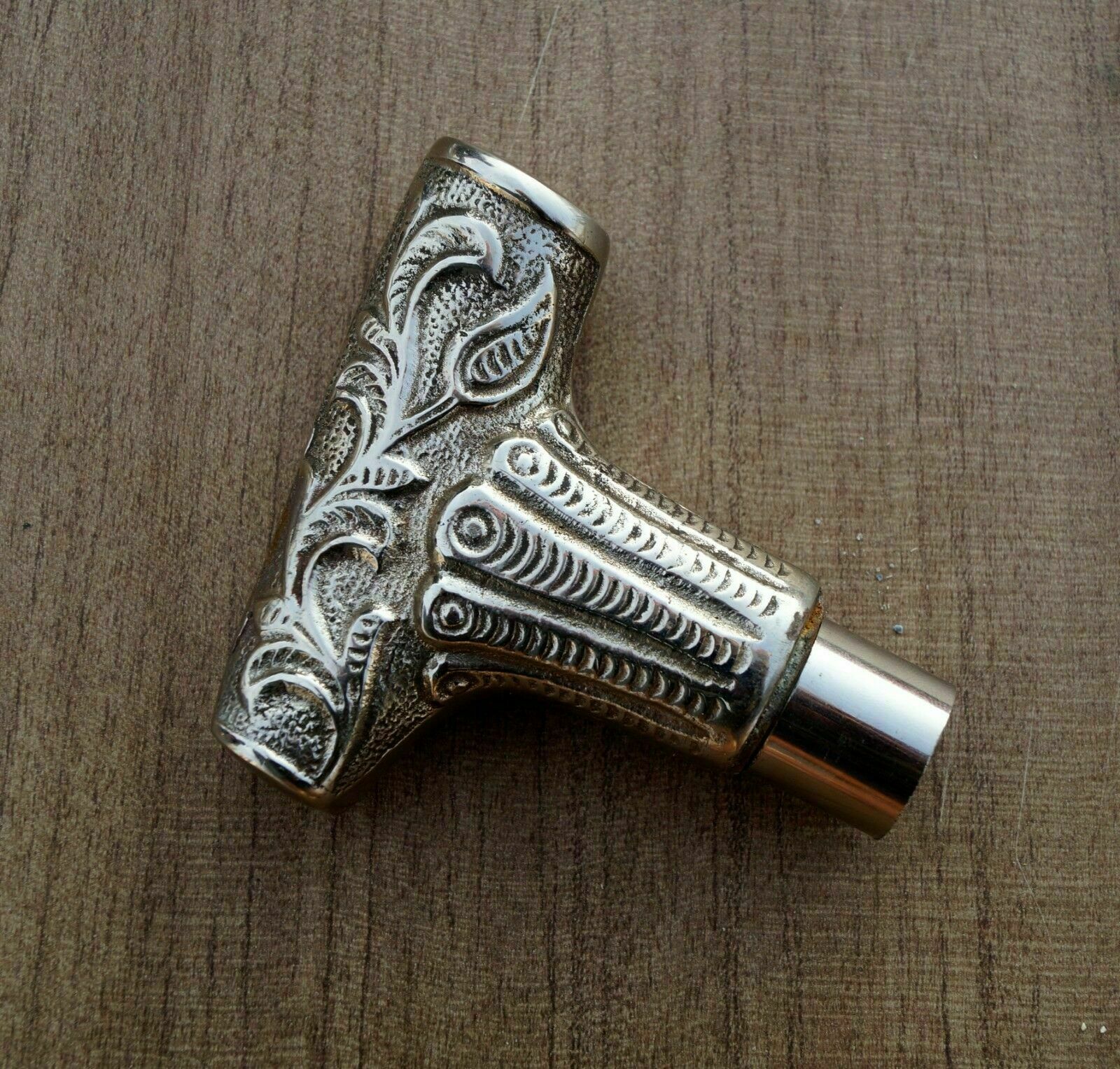 Antique Style Brass T-Head Handle For Designer Walking Cane Wooden Stick gift Antique Style Brass T-Head Handle For Designer Walking Cane Wooden Stick gift