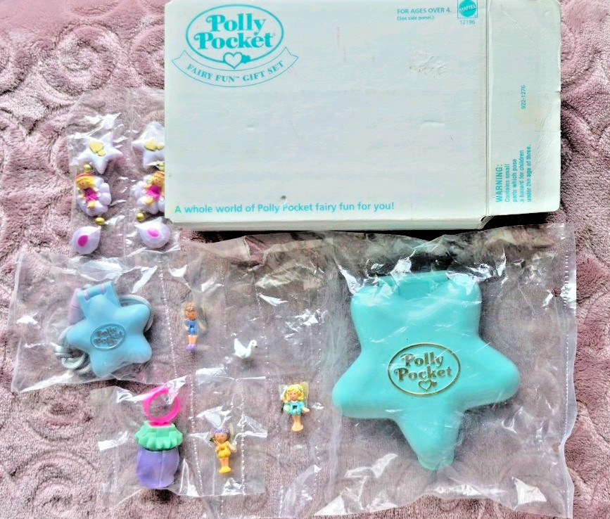 Polly Pocket Vintage 92-93 Fairy Fun Gift Set Mail-away Box Complete 4 Sets NEW