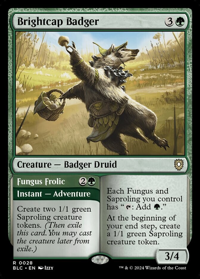 Brightcap Badger 0028 Non Foil Rare Bloomburrow Commander MTG NM