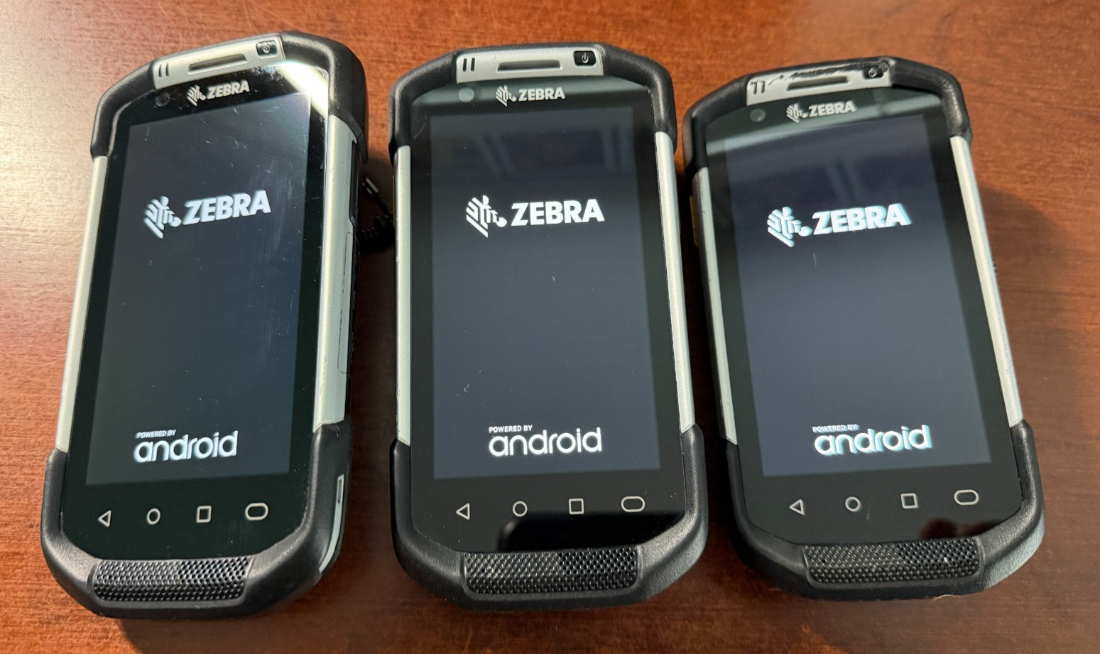 Lot of 3 Zebra TC700K TC70x Android Scanners + 3 Vehicle Chargers Used Reset