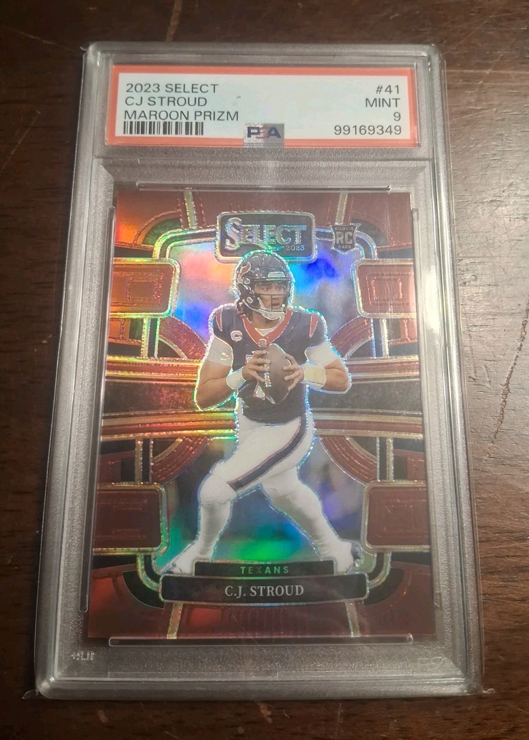 PSA 9 2023 NFL Select C.J. Stroud #41 Maroon Prizm 064/149 RC Rookie SP Case Hit PSA 9 2023 NFL Select C.J. Stroud #41 Maroon Prizm 064/149 RC Rookie SP Case Hit