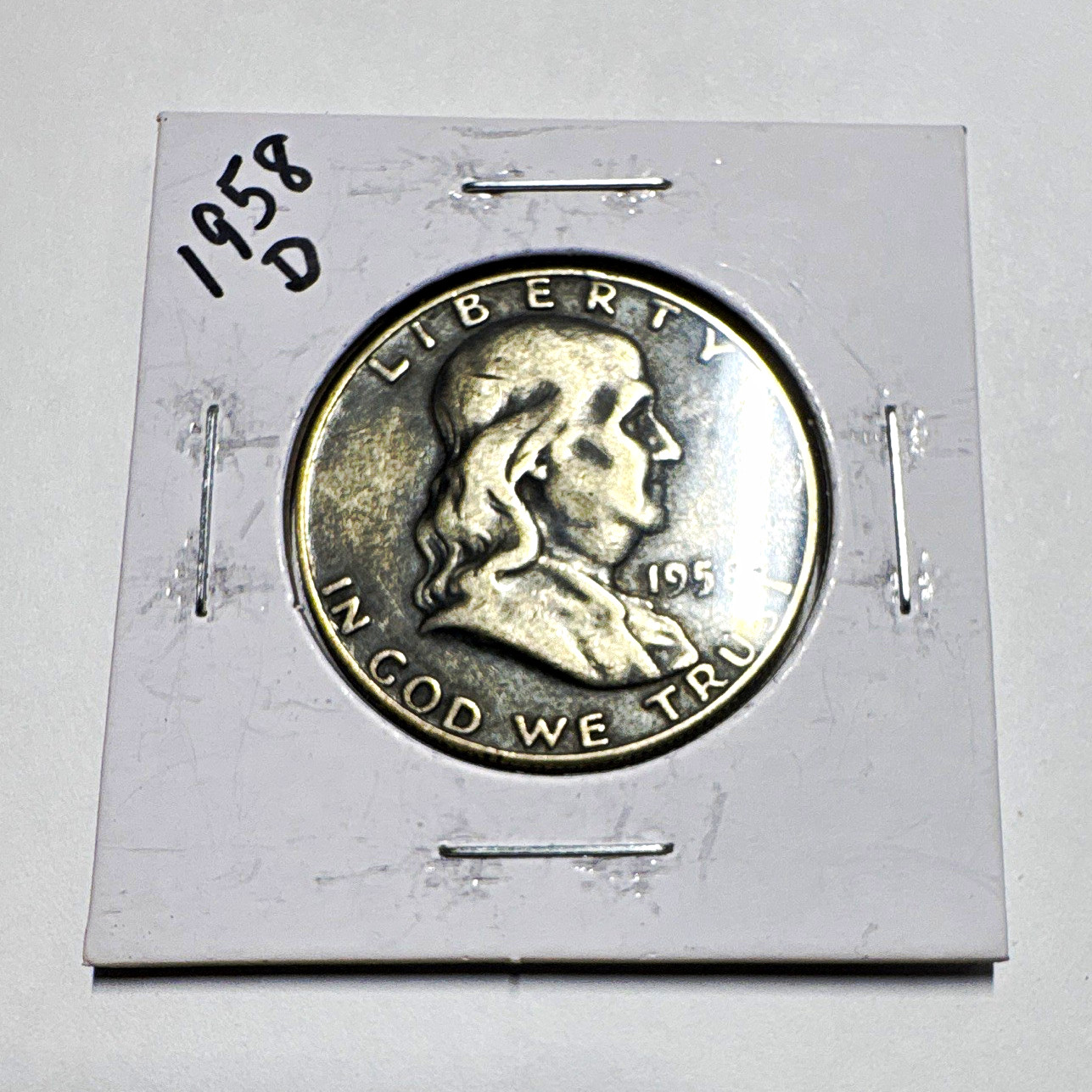 1958-D Franklin Half Dollar 50C Business Strike 90% Silver KM#199