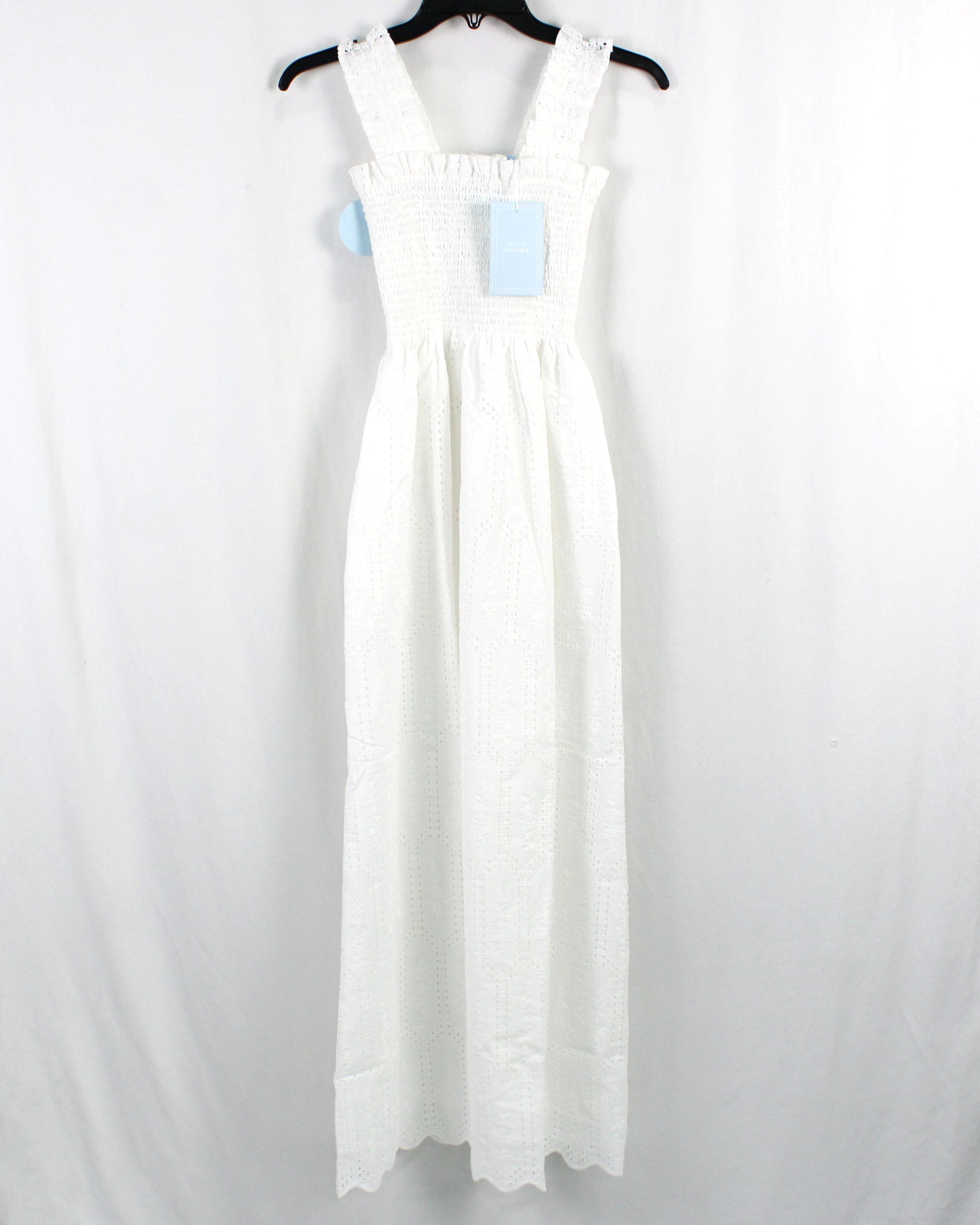 Hill House Home The Ashlyn Nap Cotton Eyelet Dress In White - Women\'s Size XXS