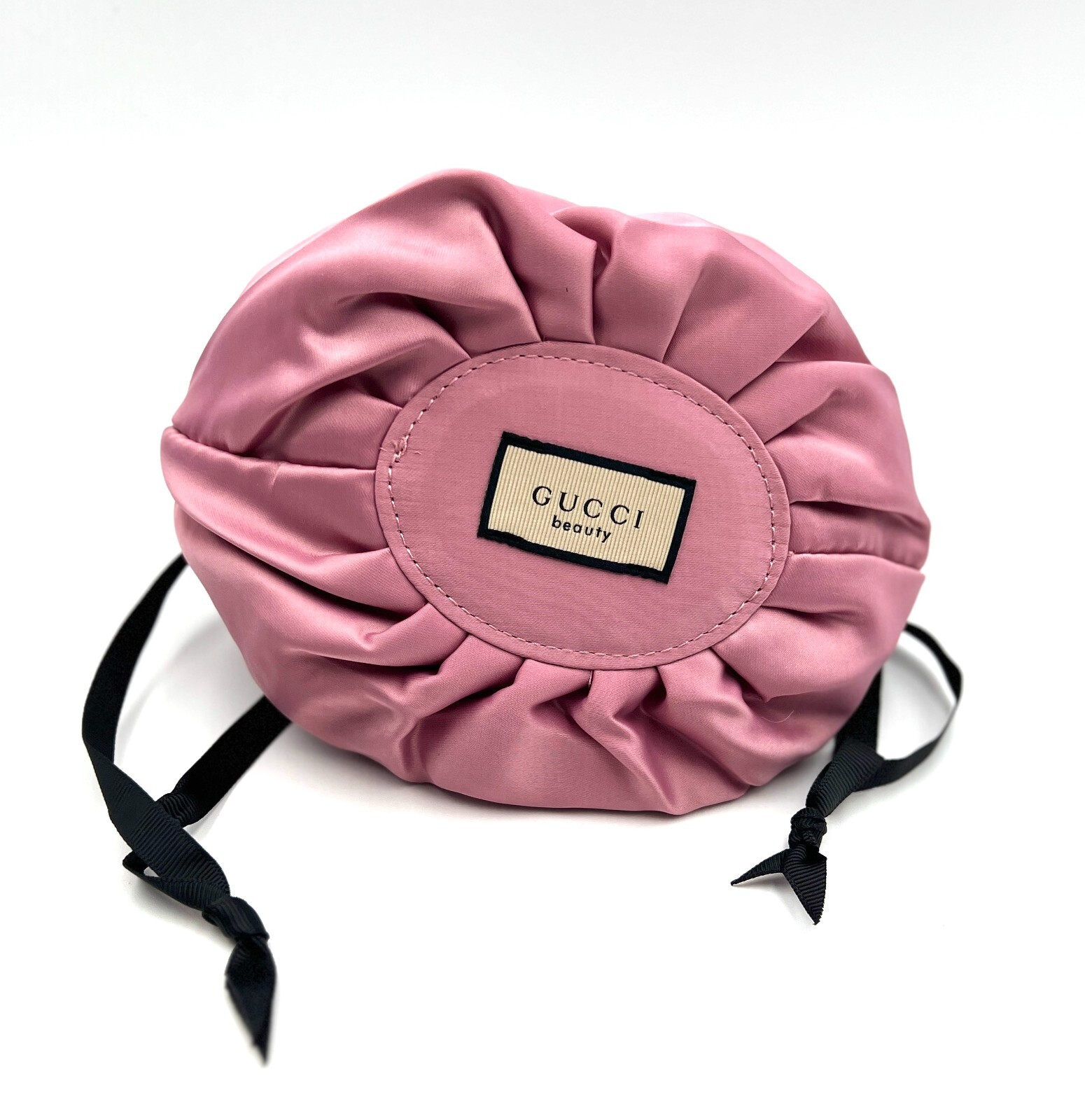 New Gucci Flora Beauty  Cosmetic Bag Drawstring  Pouch Clutch ~ Rose Pink