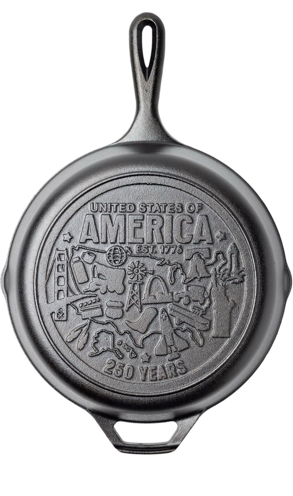 Lodge L8SK3 10.25 inch Cast Iron Skillet 250th Anniversary Special Logo NEW