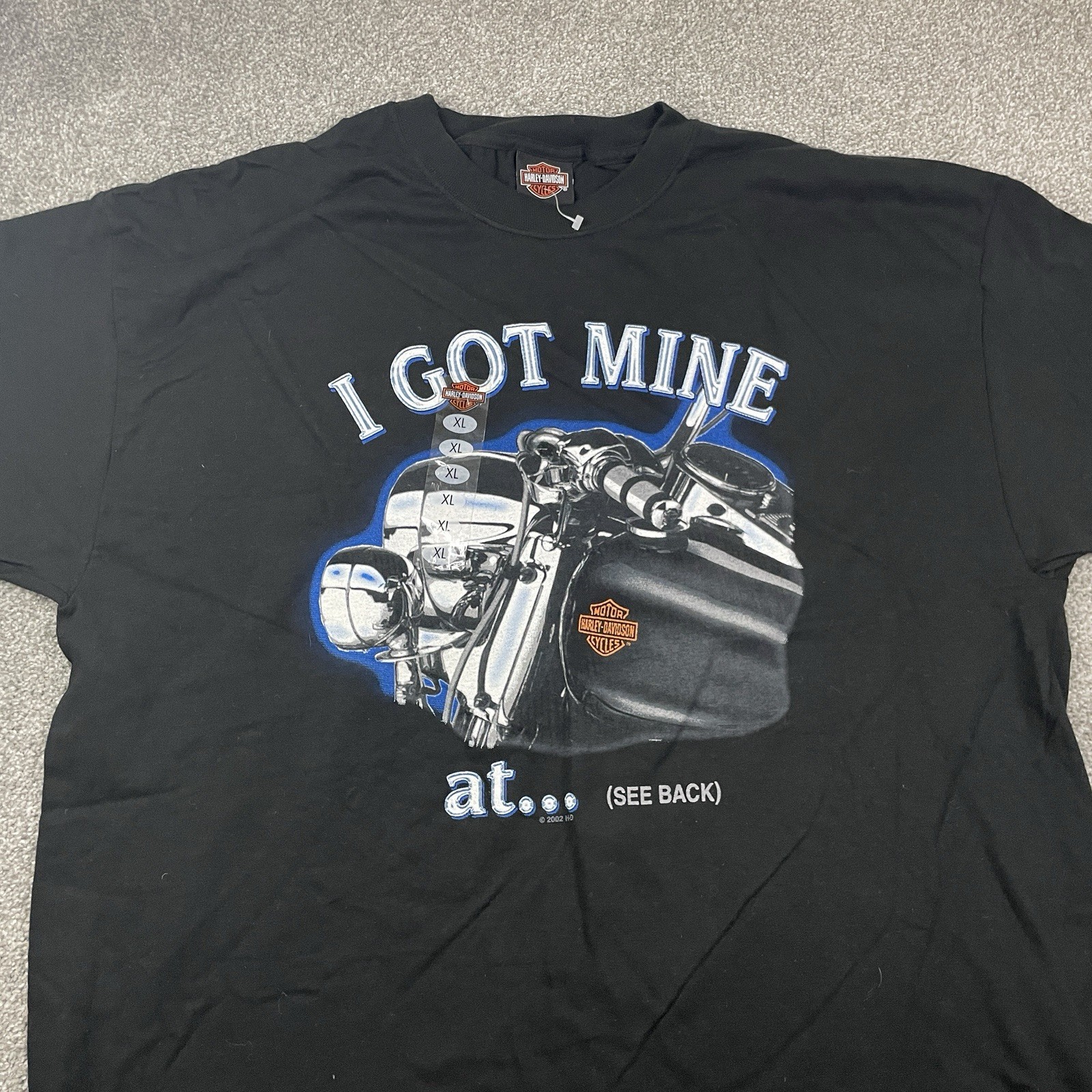 Vintage 2002 Harley Davidson I Got Mine At... Woodstock IL Biker T Shirt XL NWOT Vintage 2002 Harley Davidson I Got Mine At... Woodstock IL Biker T Shirt XL NWOT