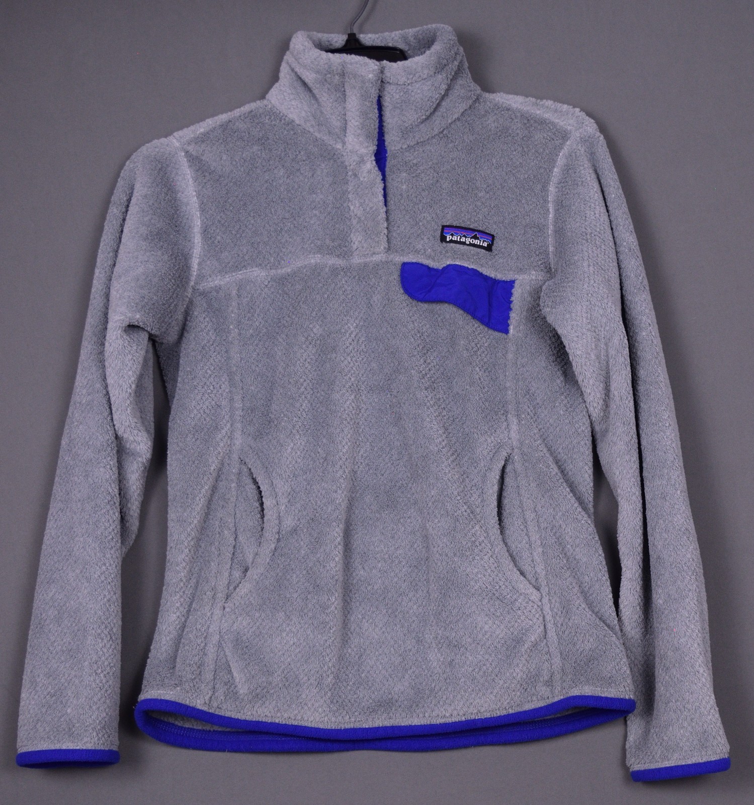 Patagonia Women\'s Re-Tool Polartec 1/4 Zip Fleece Pullover Gray Blue XS Patagonia Women\'s Re-Tool Polartec 1/4 Zip Fleece Pullover Gray Blue XS