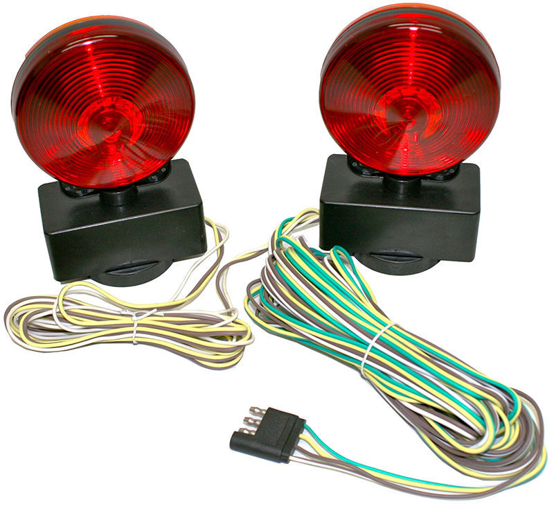 Two Side Magnetic Towing Light Kit Turn Brake Running Lamps for Trailer RV 12v