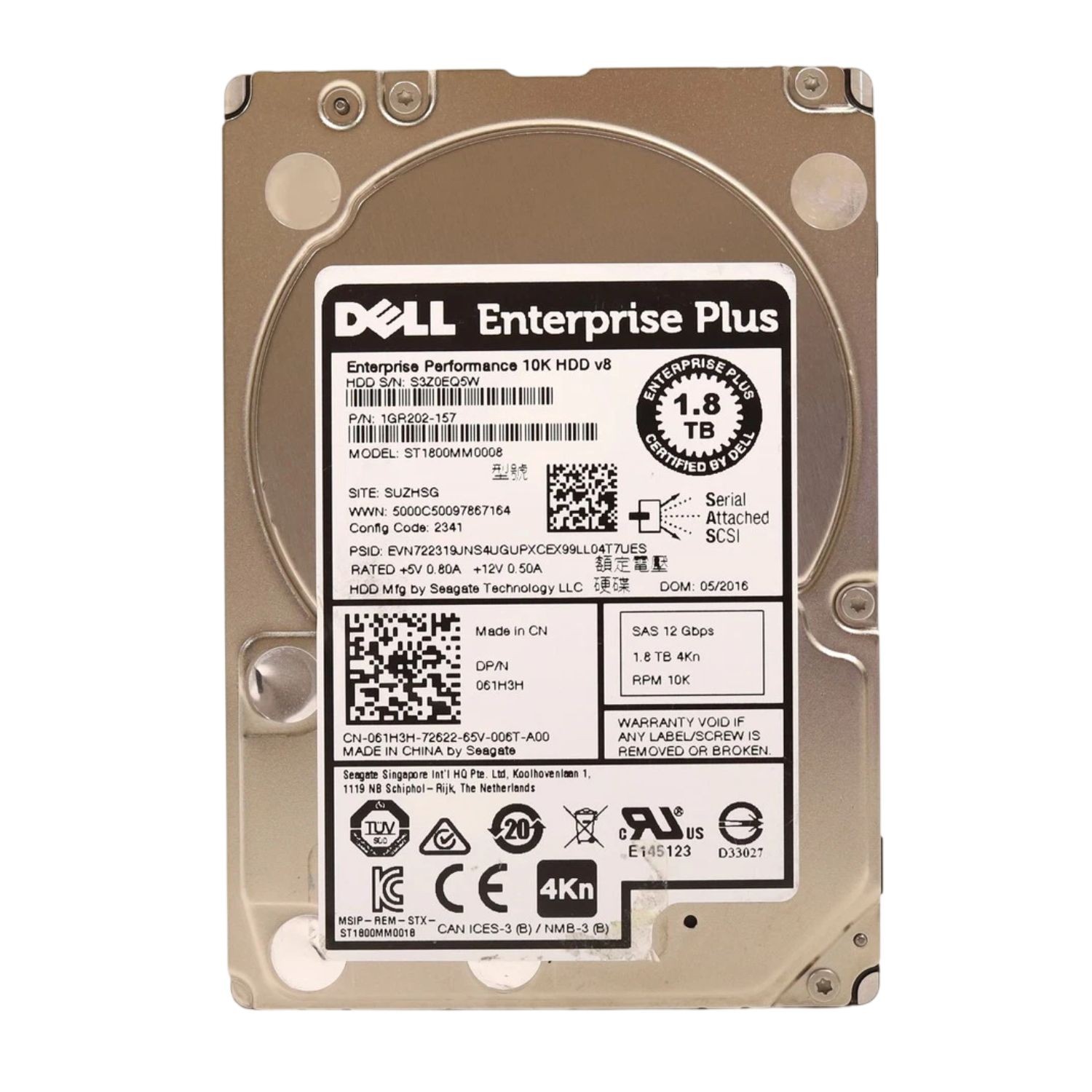Dell ST1800MM0008 1.8TB 10K RPM SAS 12Gbps 2.5\