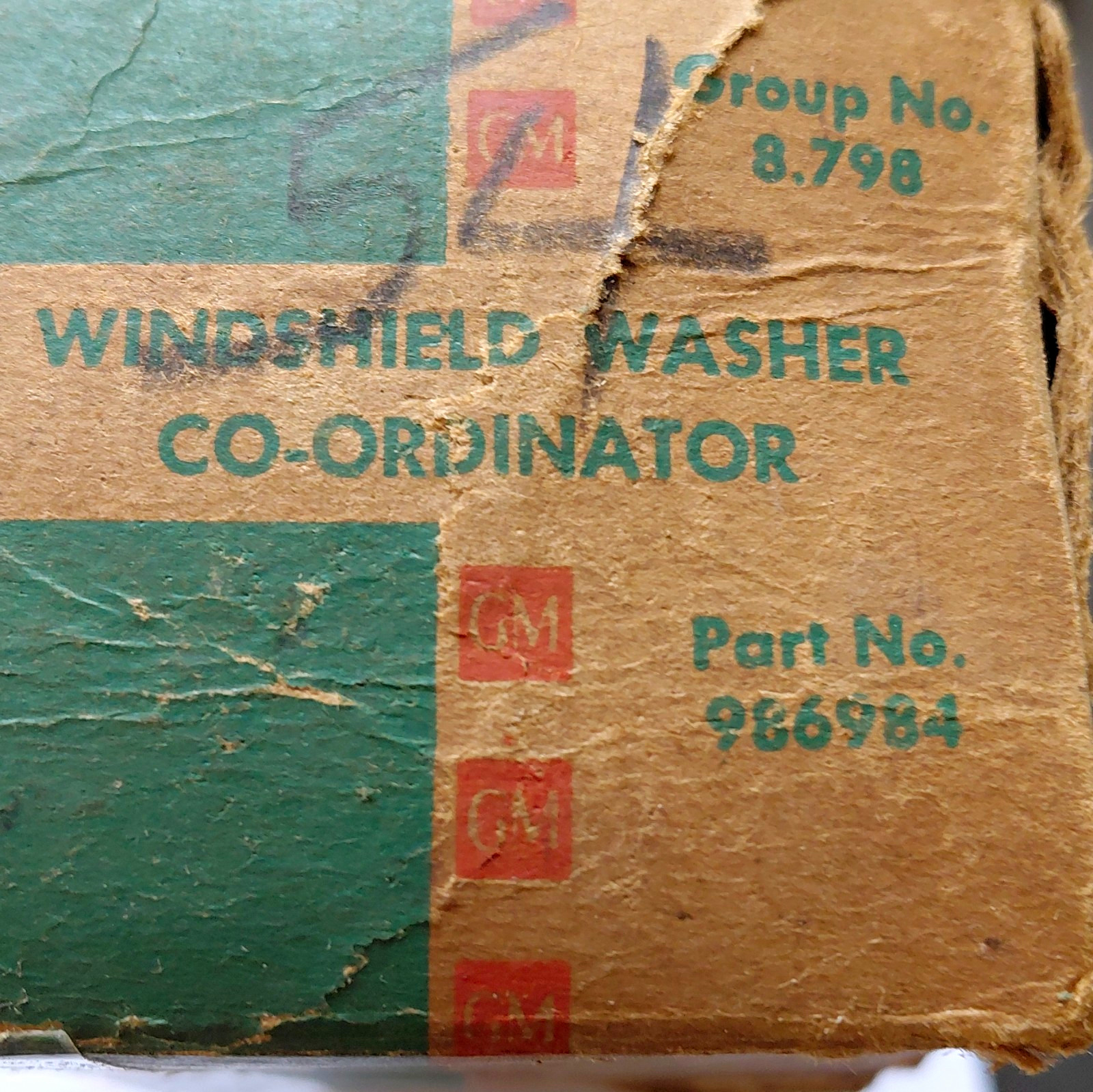 NOS GM 1954 chevrolet windshield washer coordinator Grp 8.798 986984
