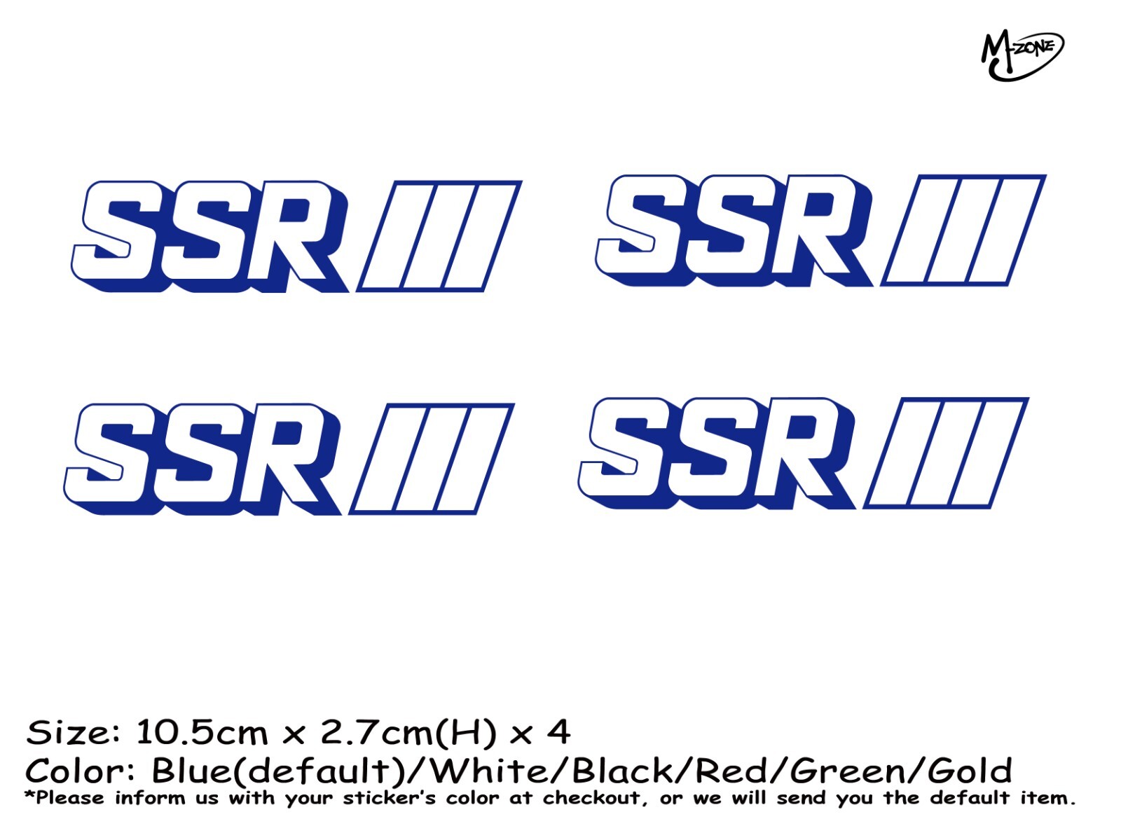 4x SSR stickers reflective wheels stickers decals 105mm best gifts BU