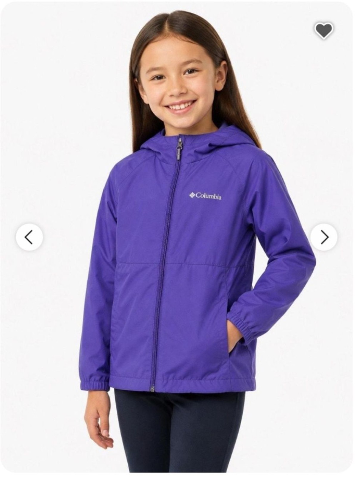 Lands’ End Kids Purple Hooded Windbreaker Rain Jacket Size L girls Lands’ End Kids Purple Hooded Windbreaker Rain Jacket Size L girls