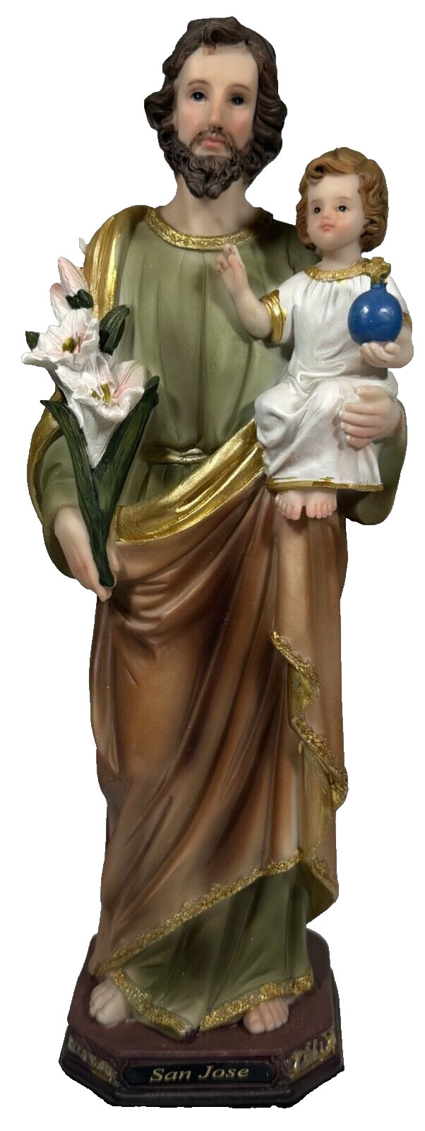 San José / Saint Joseph 12 Pulgadas Figurilla de Resina Nuevo 