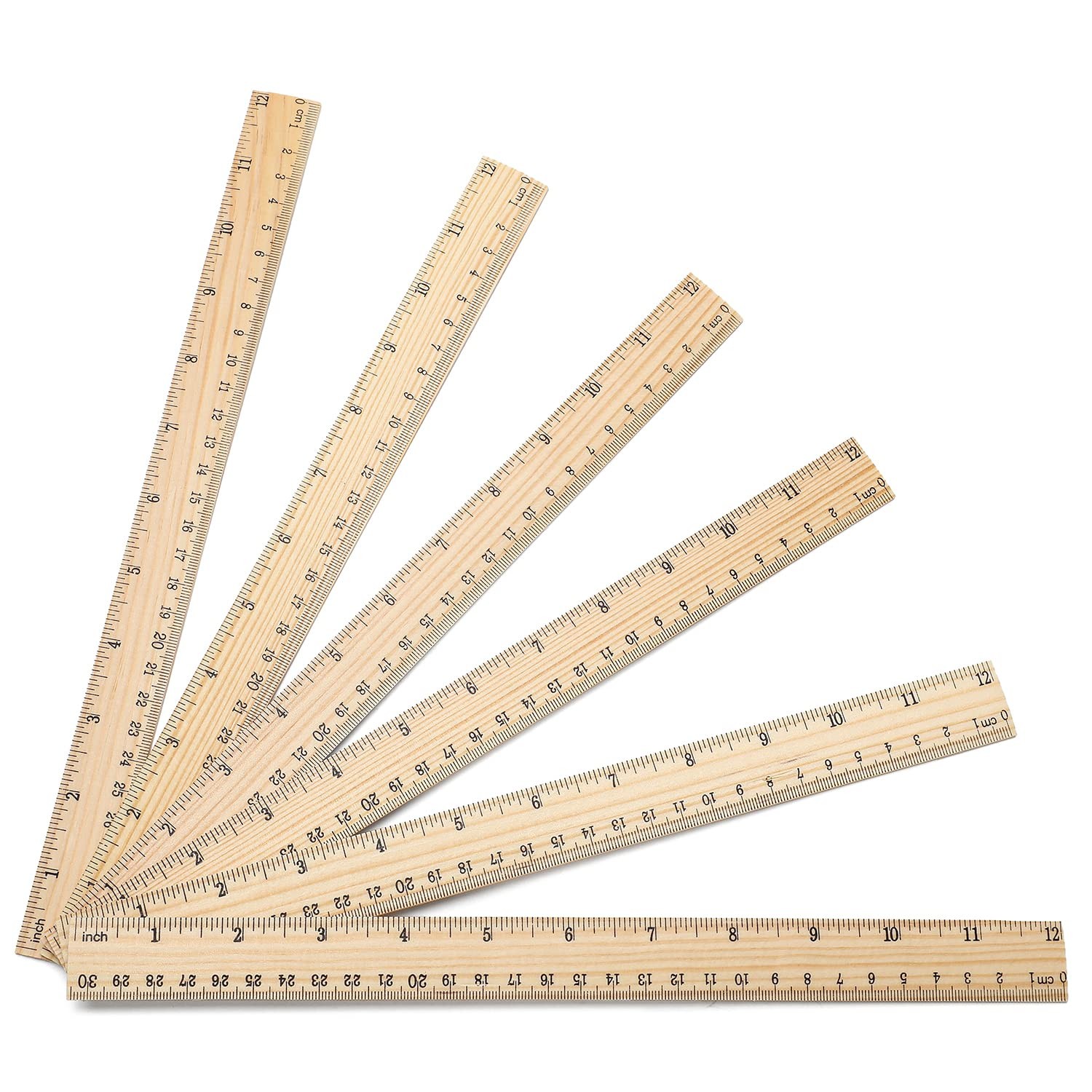 60 Pack Wooden Ruler 12 Inch Rulers Bulk Wood Measuring 60 Pieces-12inch 60 Pack Wooden Ruler 12 Inch Rulers Bulk Wood Measuring 60 Pieces-12inch