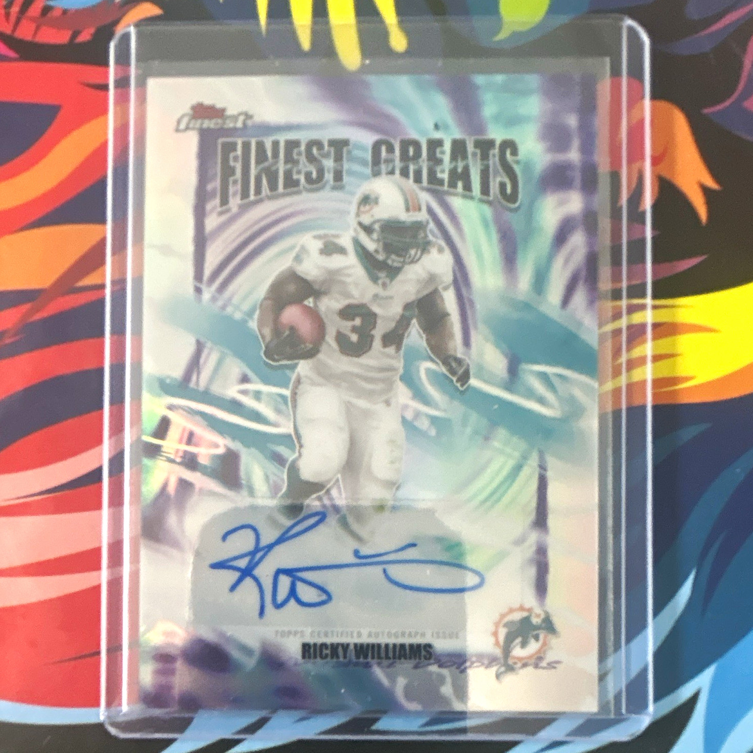 Topps 2005 Finest Greats Autographs Ricky Williams FGA-RW Auto Miami Dolphins