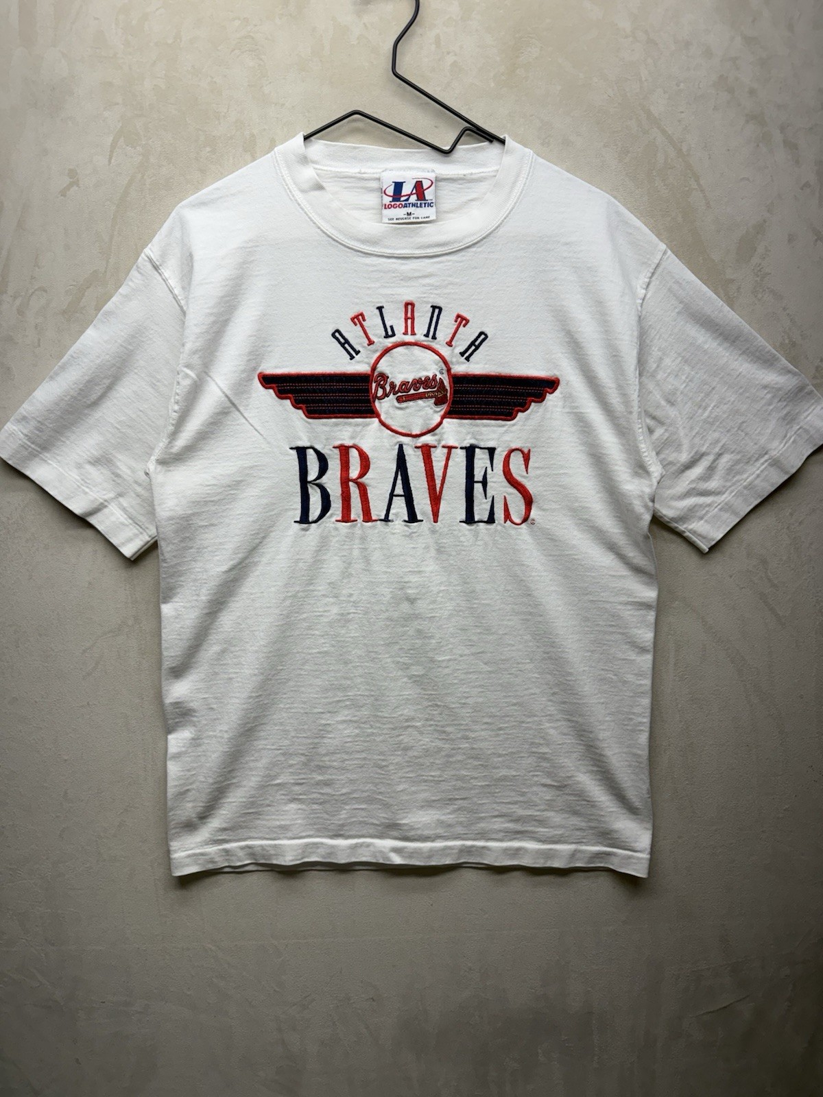 Vintage Atlanta Braves Shirt Mens Medium Logo Athletic MLB Baseballl Graphic 90s