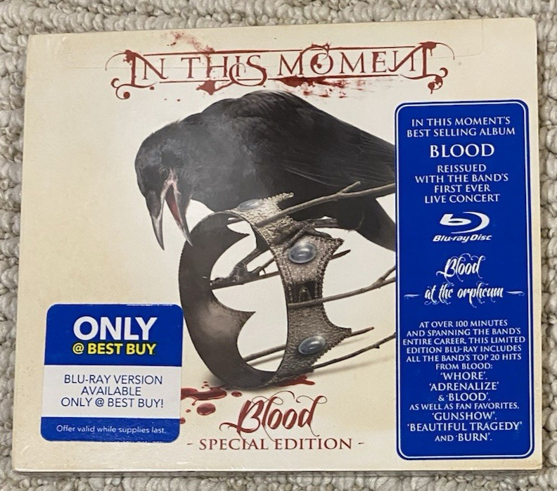 IN THIS MOMENT Blood Special Edition CD + Live at the Orpheum Blu-Ray BRAND NEW