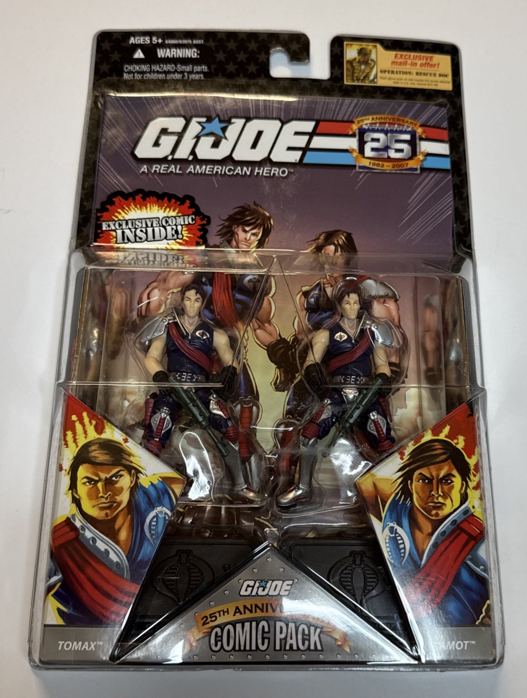 Hasbro - G.I. Joe 25th Anniversary Comic 2-Packs Tomax & Xamot New/Sealed