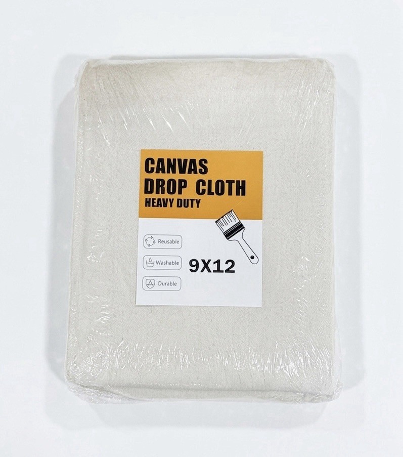 Super Heavy Duty Canvas Drop Cloth - 9 X 12 Ft - 10 Oz. 