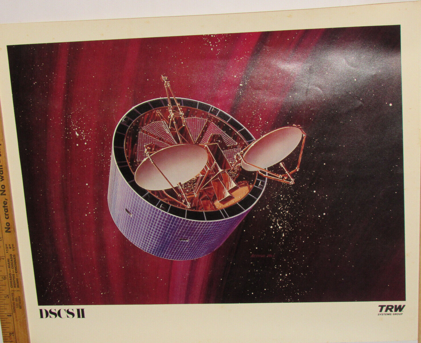 VTG 1960s-70s DSCS II DEFENSE SATELLITE COMMUNICATIONS SYSTEM PHASE II POSTER
