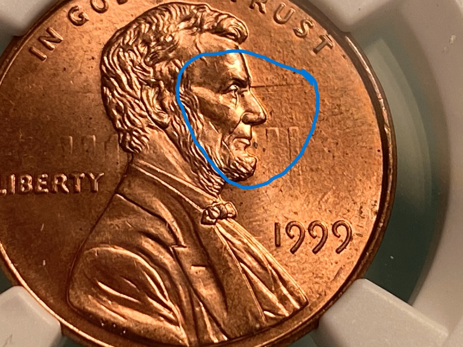 Lincoln penny 1999 1C Mint Error MS 65 RD Clashed Dies \ Lincoln penny 1999 1C Mint Error MS 65 RD Clashed Dies \