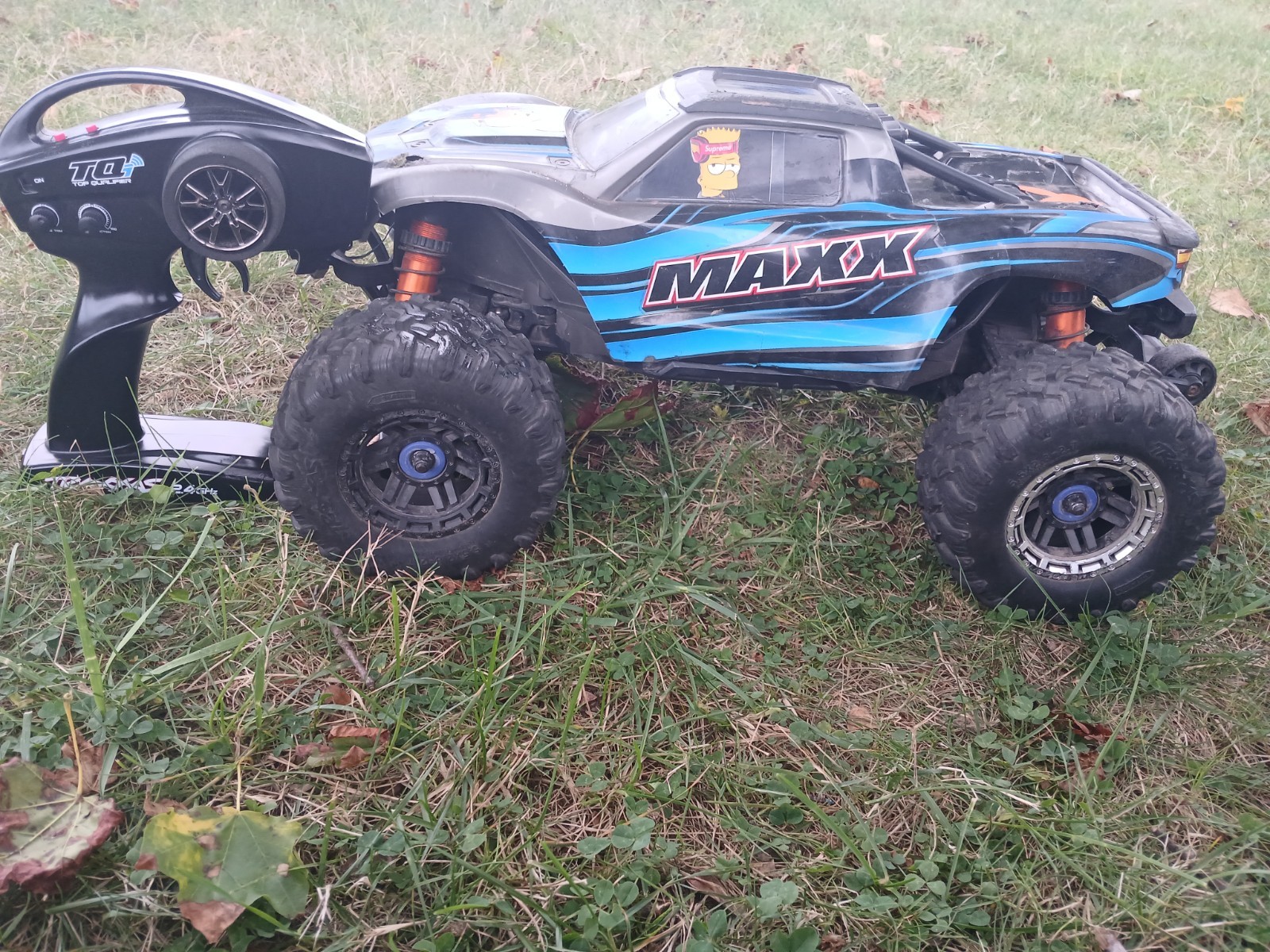 Traxxas Maxx 4s V1 Non Wide Og  Chassis Rc Truck W Light Kit Used 