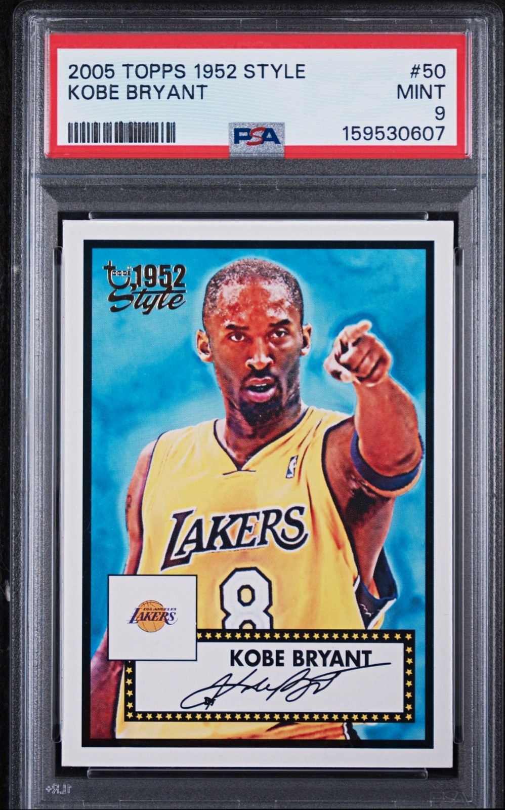 Topps 2005 1952 Style Kobe Bryant #50 PSA 9 freshly graded 