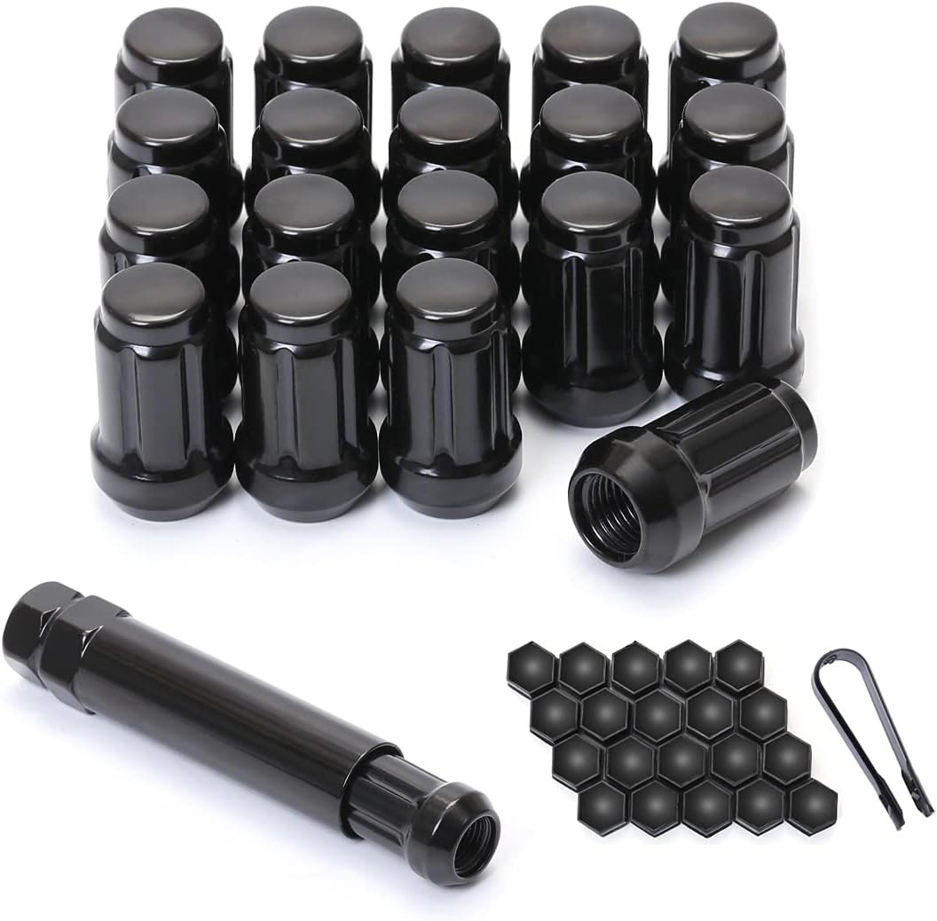 Acorn M12x1.5 Black Spline Lug Nuts - Set of 20, 12mm x 1.5 x 35mm, Acorn M12x1.5 Black Spline Lug Nuts - Set of 20, 12mm x 1.5 x 35mm,