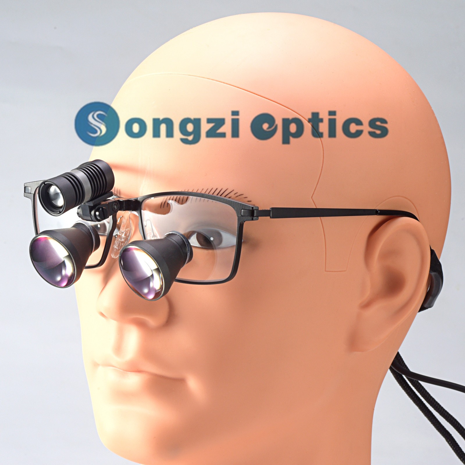 2.5X 3X 3.5X Optional Titanium Frame TTL Dental Surgical Loupes with Led Light