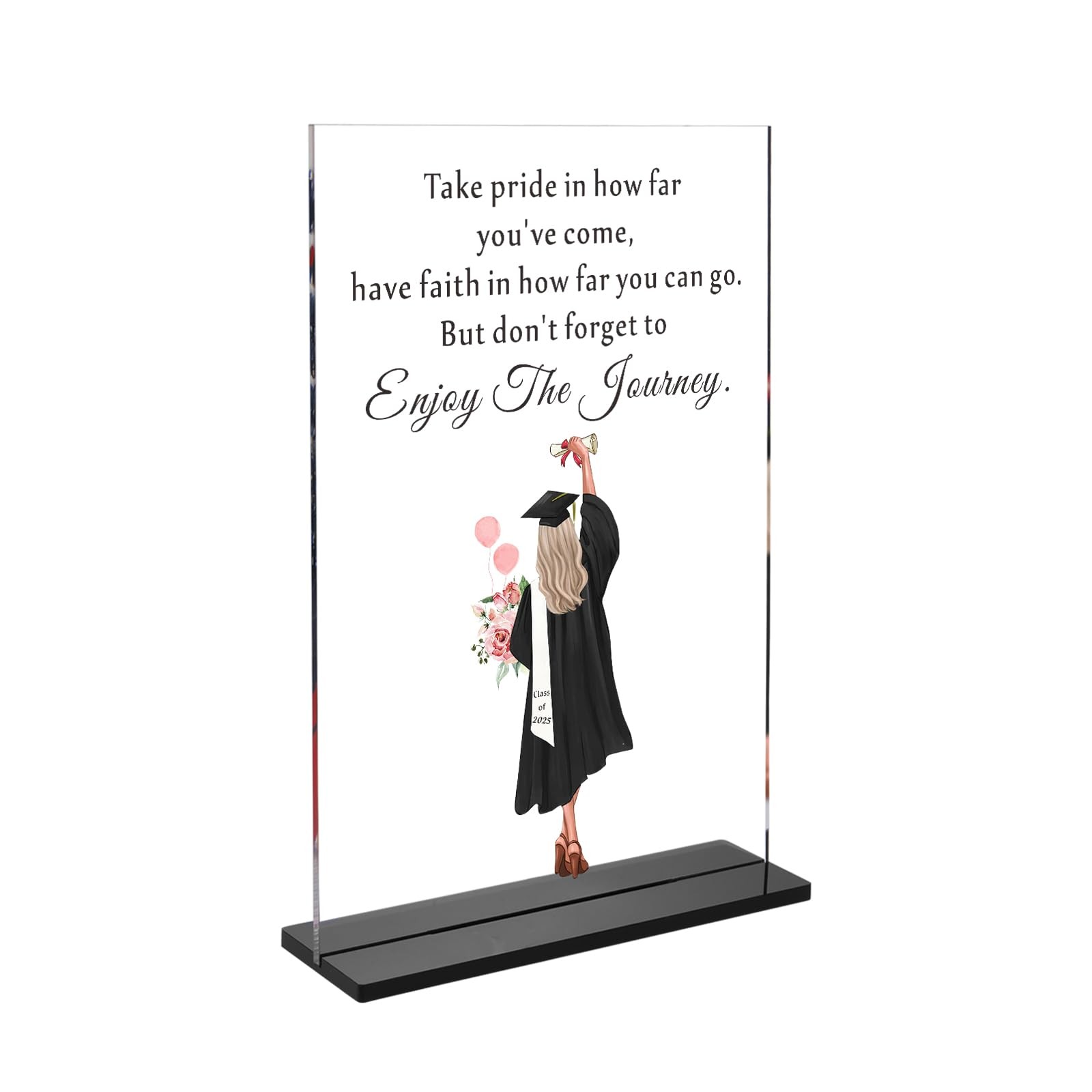 AMBREGRISSUN Class of 2025 Graduation Decorative Desk Sign for Her AMBREGRISSUN Class of 2025 Graduation Decorative Desk Sign for Her