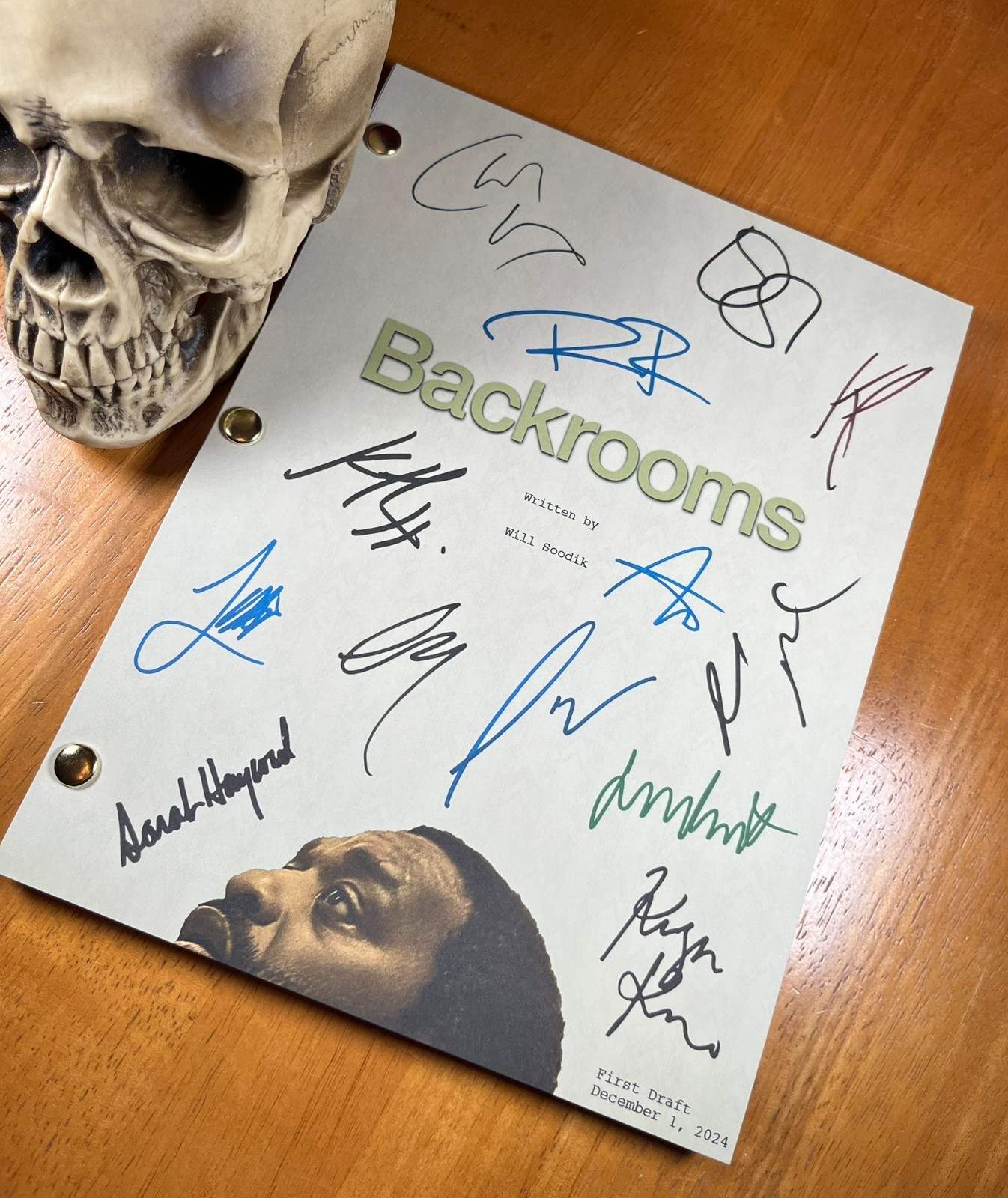 Backrooms Script Signed- Autograph Reprints- Chiwetel Ejiofor- Horror