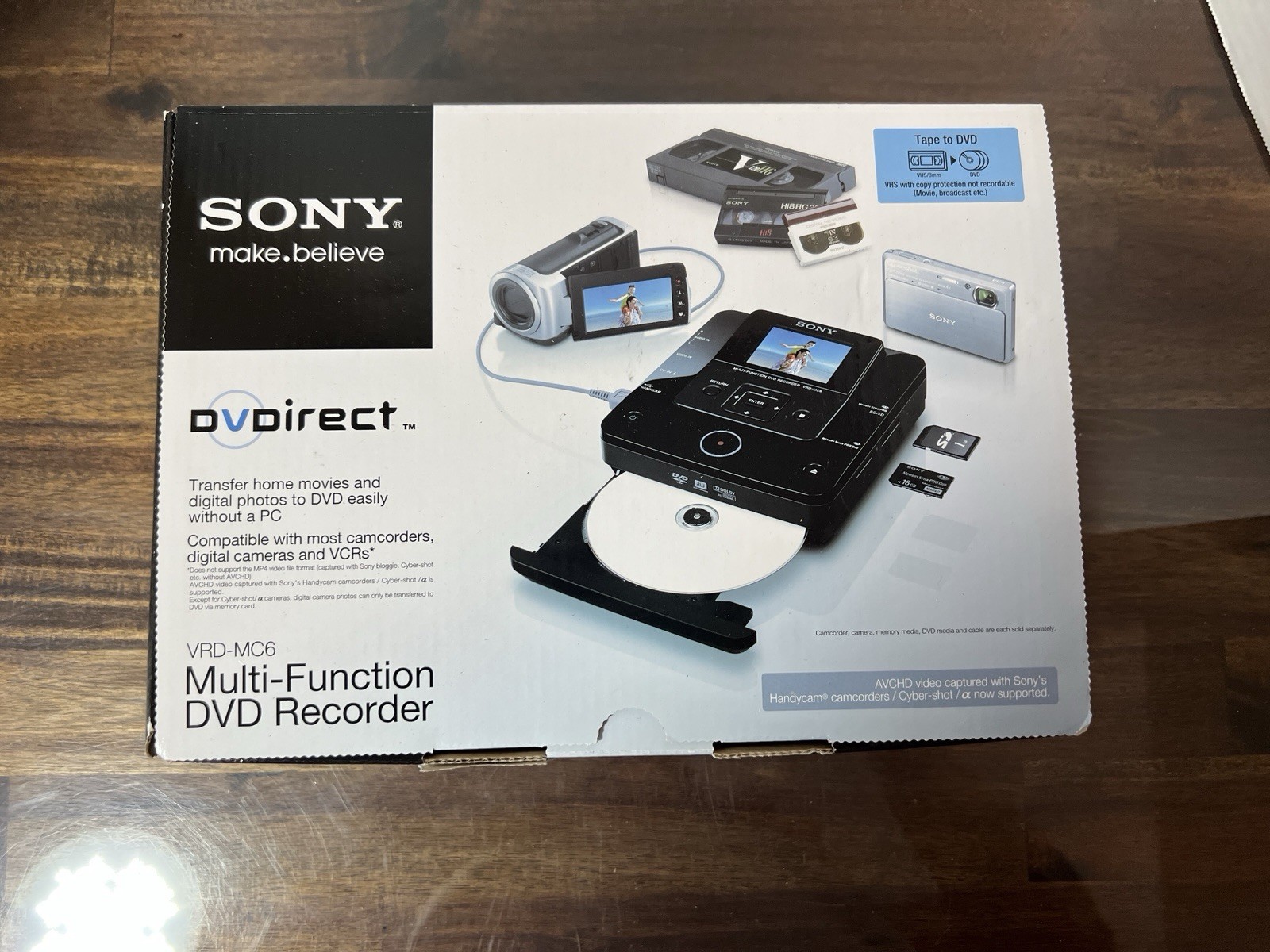 NOB SONY DVDirect Multifunction DVD Recorder w/AVCHD Recording Model: VRD-MC6 NOB SONY DVDirect Multifunction DVD Recorder w/AVCHD Recording Model: VRD-MC6