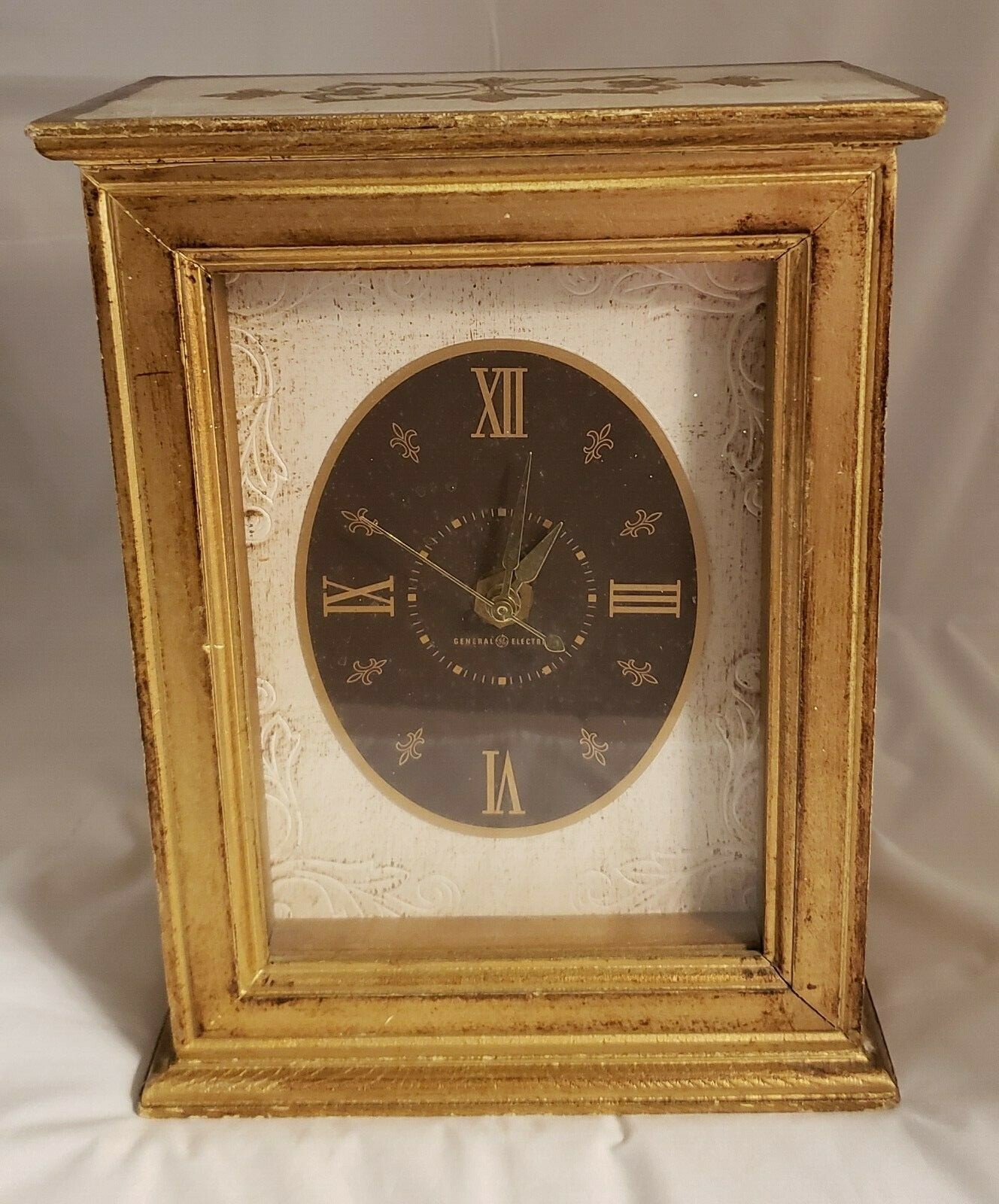 Vintage General Electric Clock Gold Gilt Florentine Style Case Vintage General Electric Clock Gold Gilt Florentine Style Case
