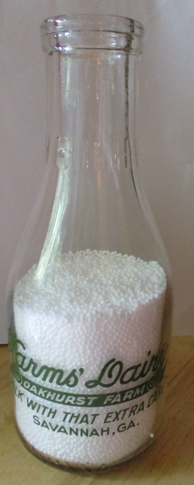 Vintage Savannah, GA Harms Dairy 1944 quart Pyro milk bottle Vintage Savannah, GA Harms Dairy 1944 quart Pyro milk bottle