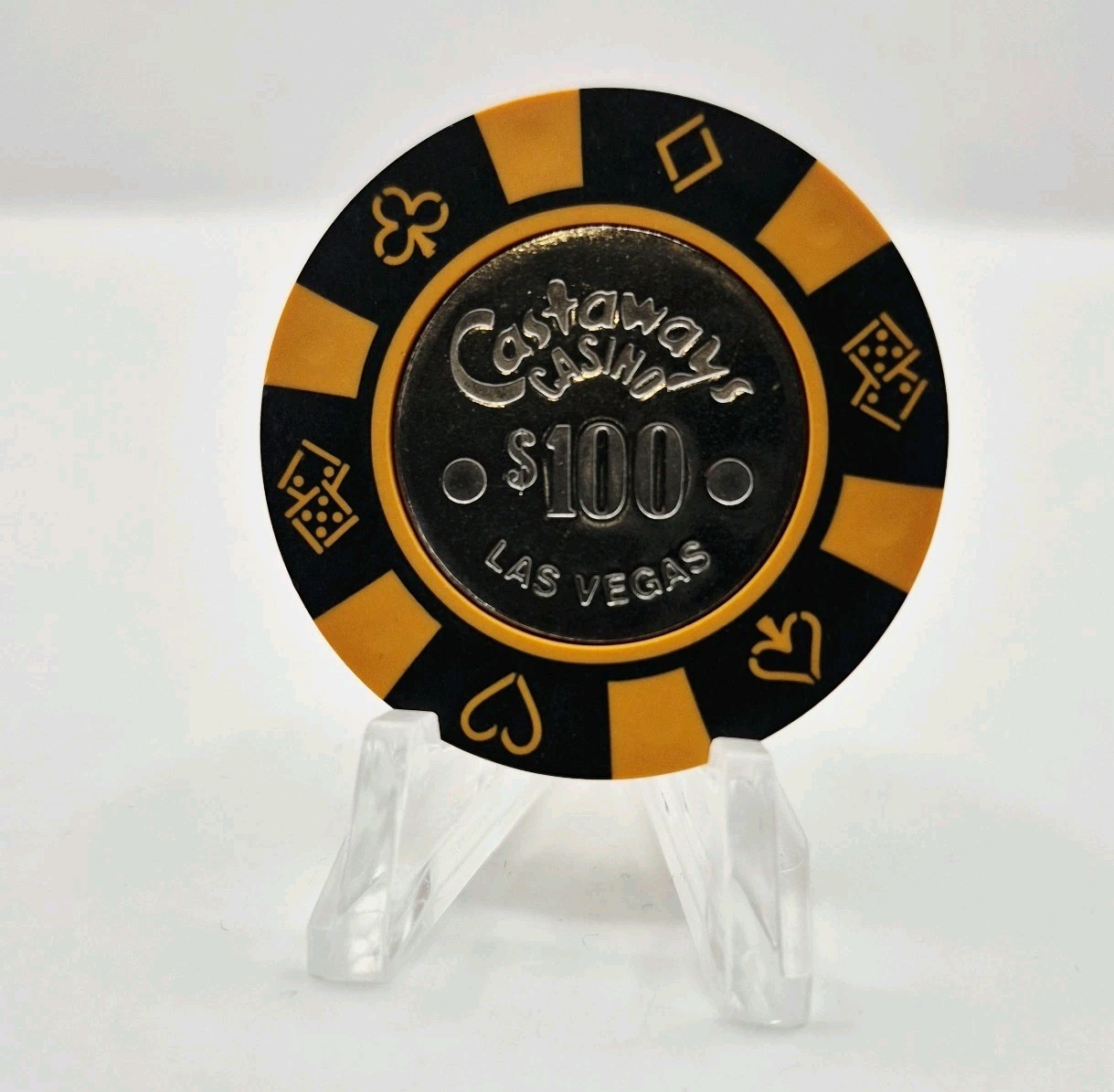 Castaways Las Vegas Nevada $100 **Imitation Casino Chip N0874.S Castaways Las Vegas Nevada $100 **Imitation Casino Chip N0874.S