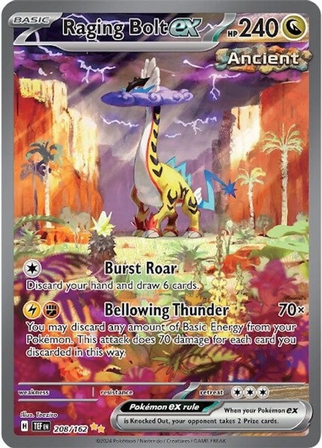 Pokemon Raging Bolt ex (208/282) Temporal Forces NM HOLO Pokemon Raging Bolt ex (208/282) Temporal Forces NM HOLO