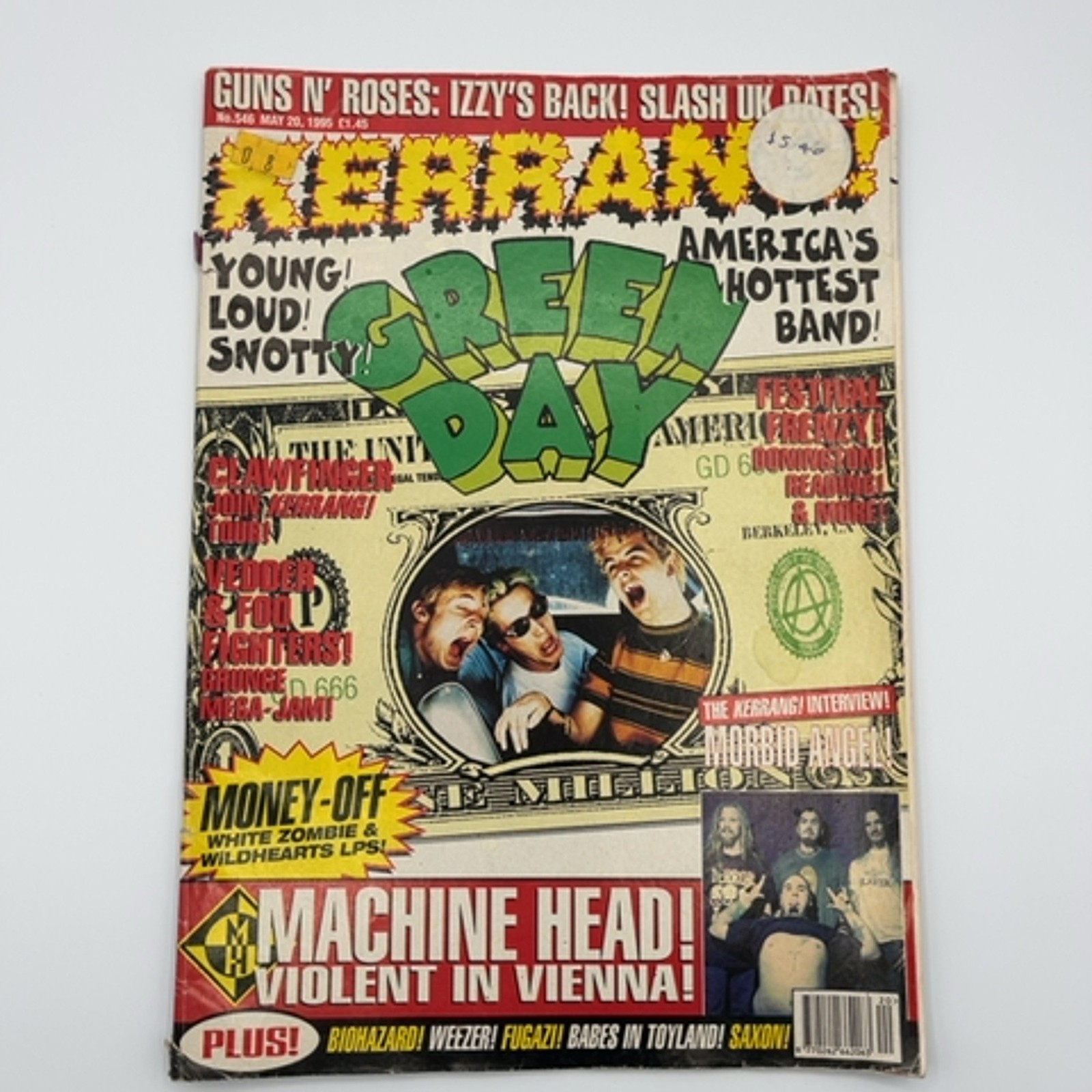 Kerrang Magazine | Issue 546 |May 1995| Green Day|Guns N\' Roses | Weezer |Saxon Kerrang Magazine | Issue 546 |May 1995| Green Day|Guns N\' Roses | Weezer |Saxon