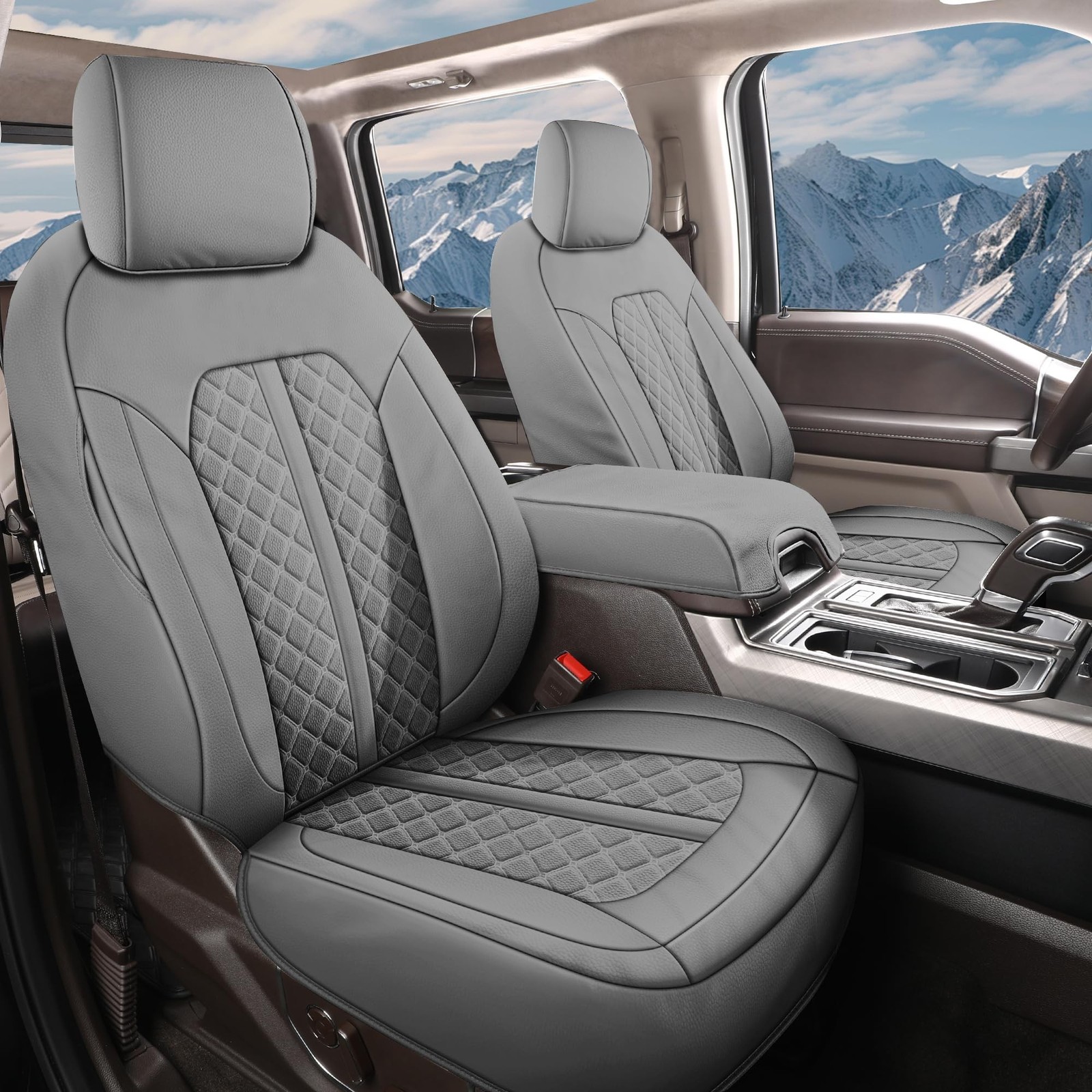 Truckiipa Custom for Dodge Ram Seat Covers Full Set Leather Full Coverage Tru...