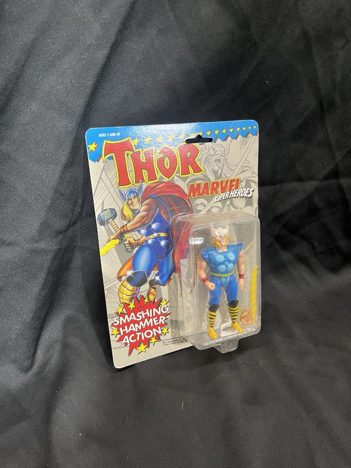 SEALED Thor Smashing Hammer Action Marvel Super Heroes MOSC 1991 Toybiz Vintage