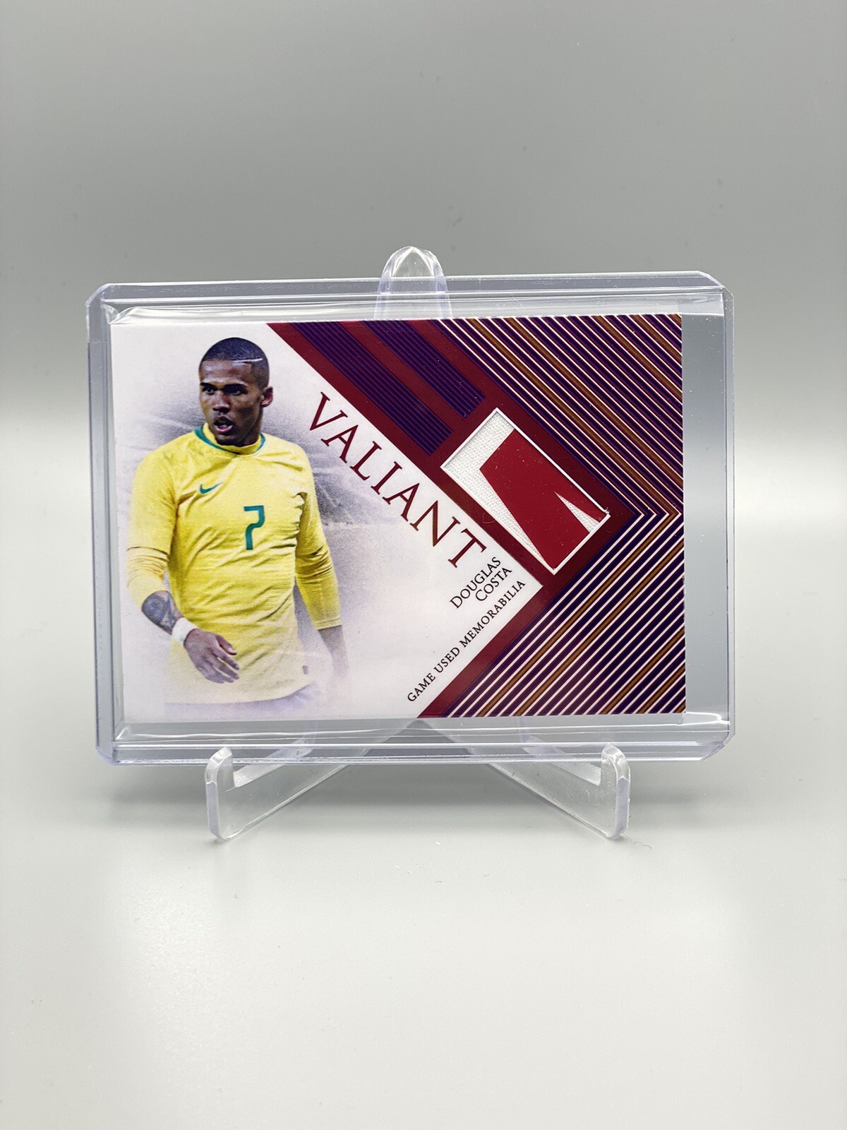2023-24 Futera Unique Valiant Relic Ruby #3 Douglas Costa Brazil Bayern 1/5