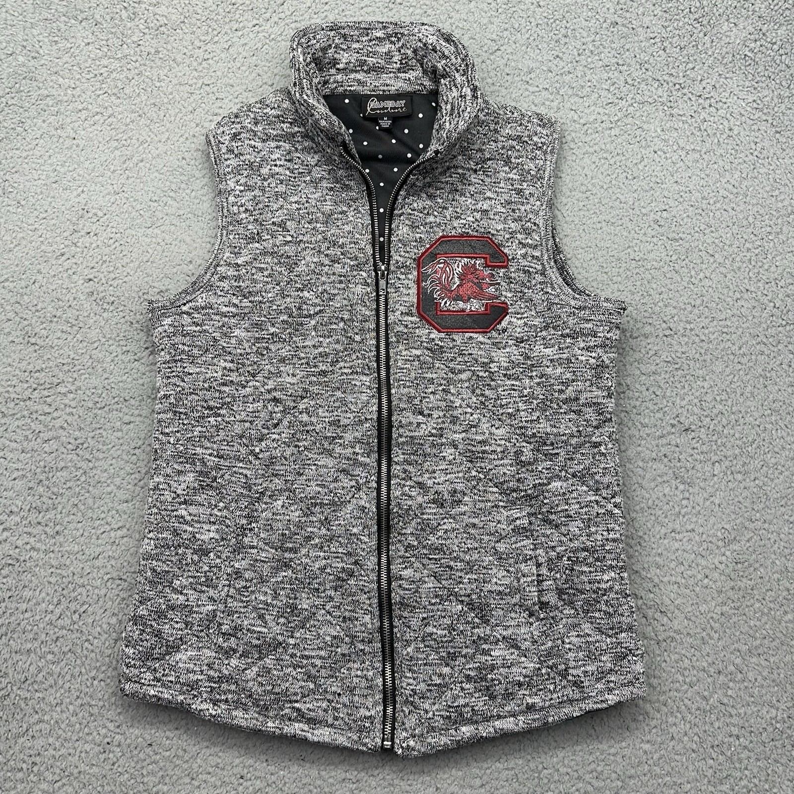 Gameday Couture Womens Medium USC South Carolina Gamecocks Full-Zip Gray Vest Gameday Couture Womens Medium USC South Carolina Gamecocks Full-Zip Gray Vest