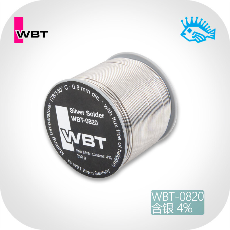 German original fidelity WBT-0820 0.8mm silver 4% fever audio solder wire German original fidelity WBT-0820 0.8mm silver 4% fever audio solder wire