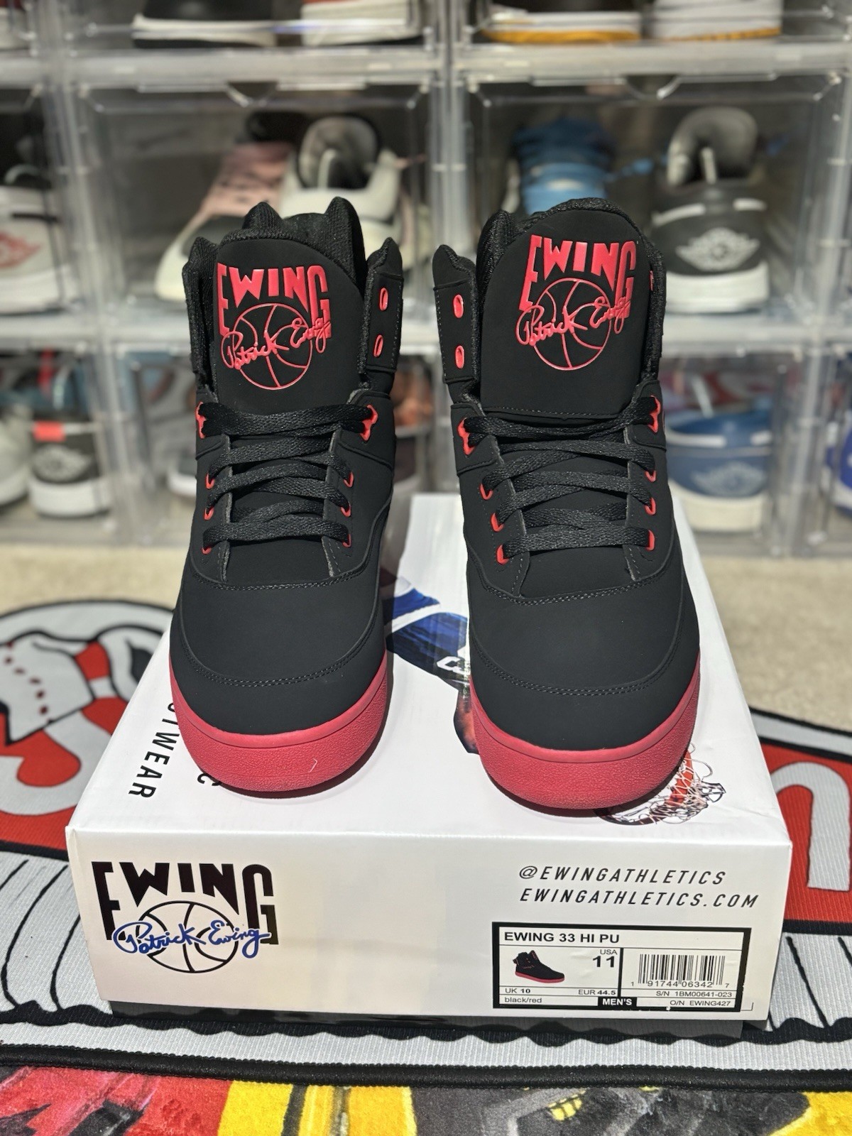Ewing Athletics Ewing 33 Hi Men’s High Top Lace Up Basketball Sneaker Black/Red
