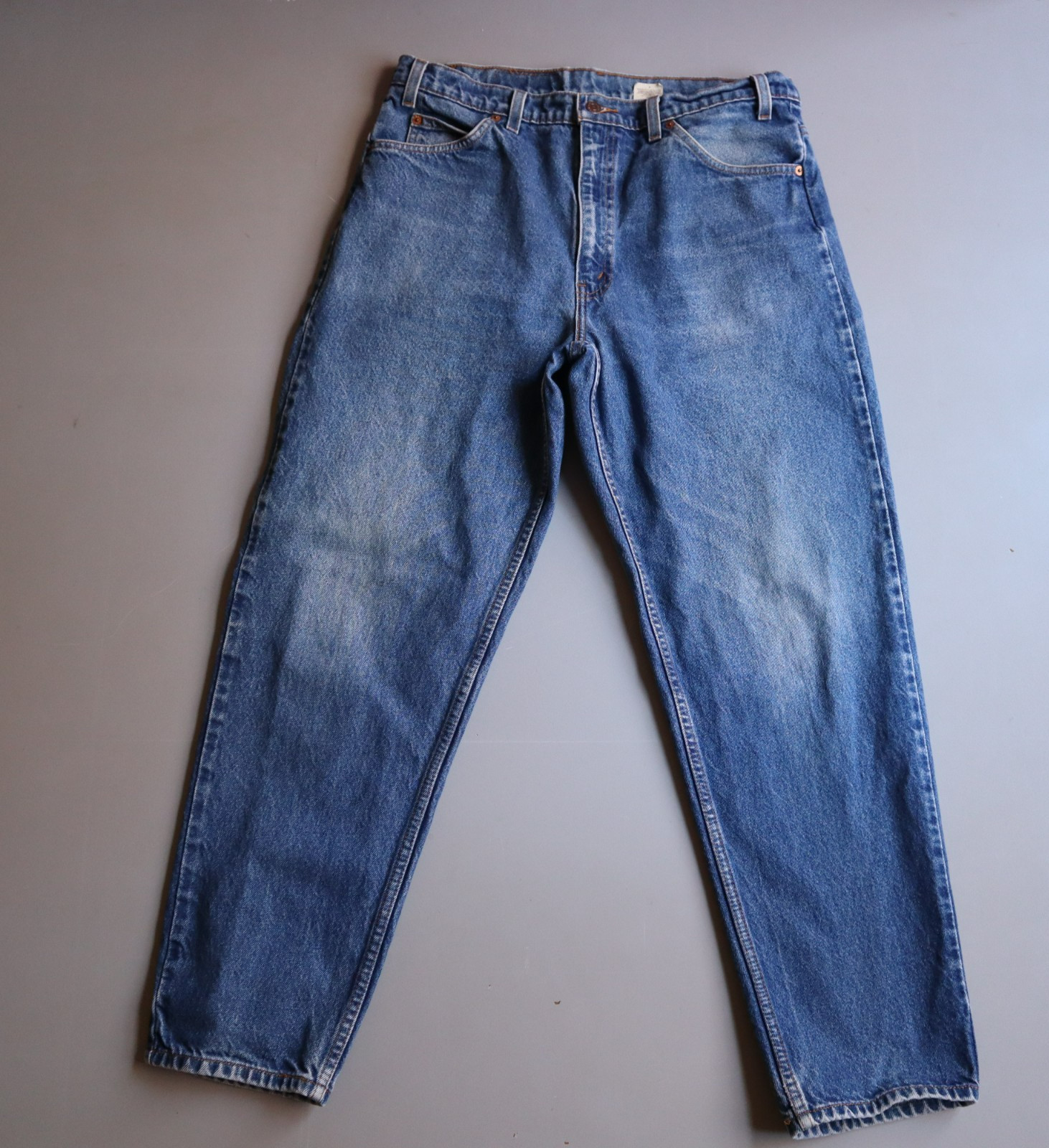 Vintage Levi\'s 550 Orange Tab Relaxed Fit Blue Jeans 36X30 Measure 34 X 29 Faded