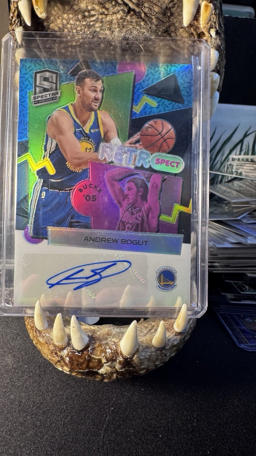 2022-23 Panini Spectra Retrospect Astral Andrew Bogut /99 Auto. GSW WARRIORS