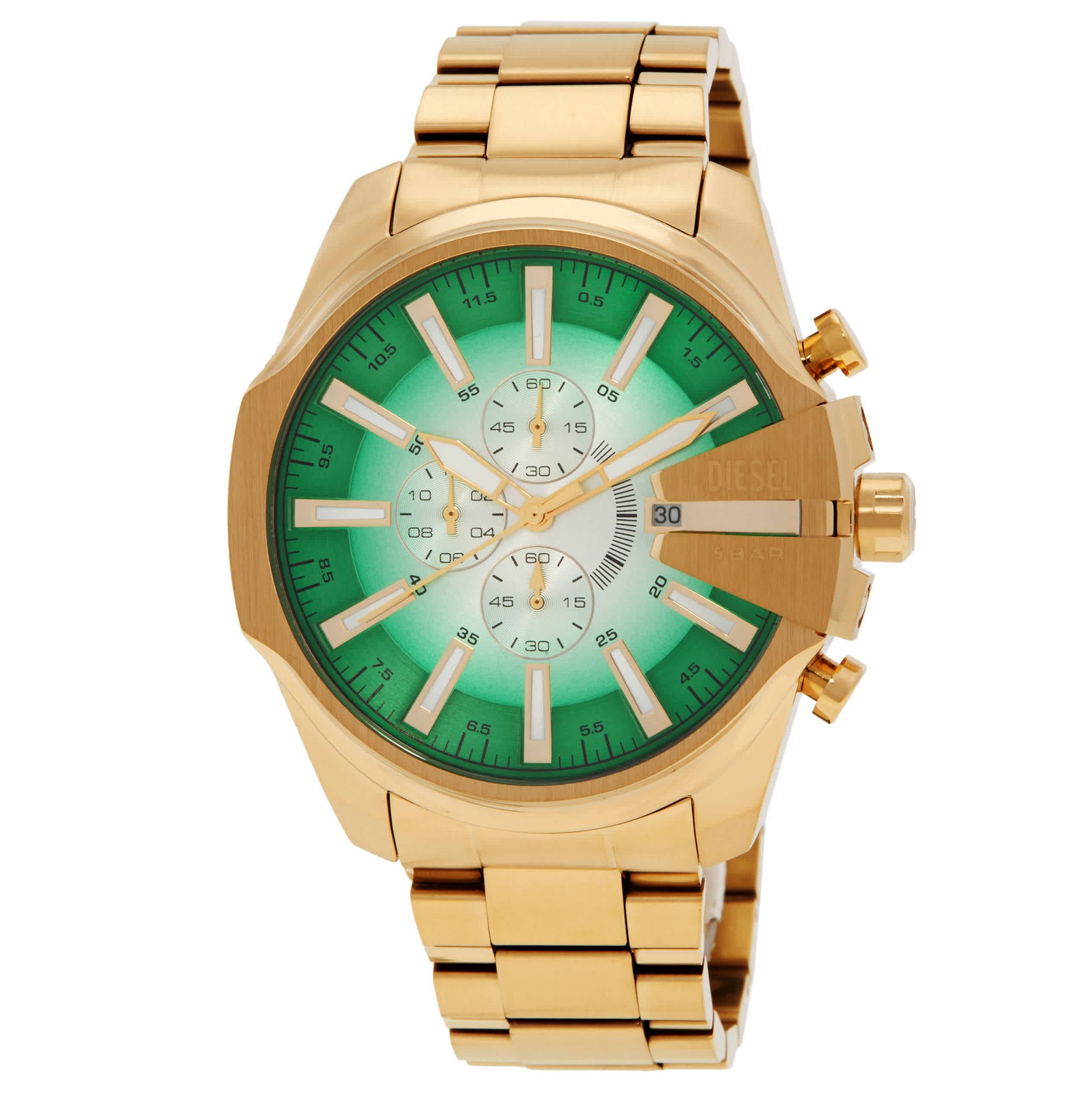 Diesel Mega Chief Chronograph Quartz Green Dial Men\'s Watch DZ4684