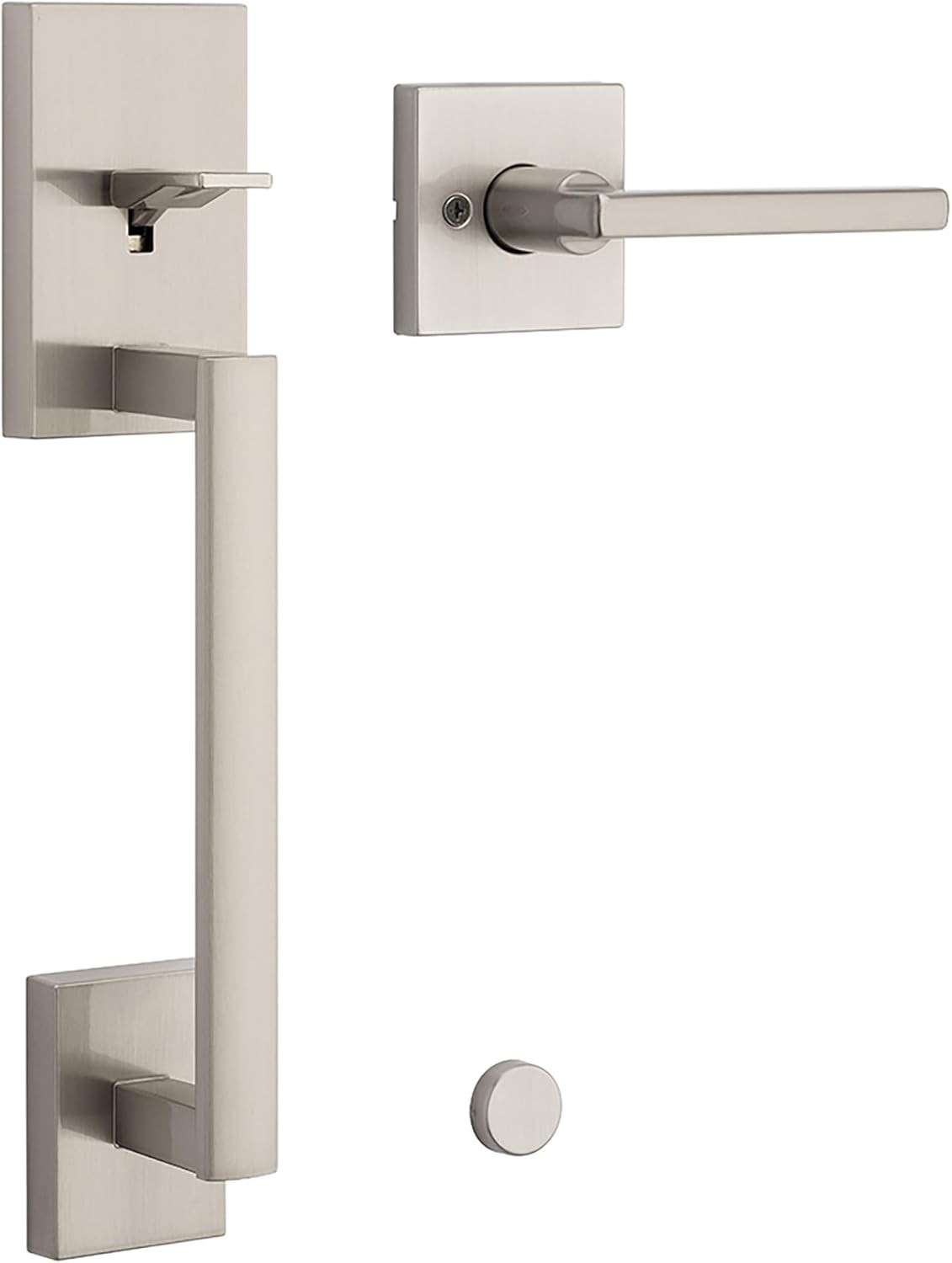Kwikset San Clemente Front Door Handle - Satin Nickel (Open Box) Kwikset San Clemente Front Door Handle - Satin Nickel (Open Box)