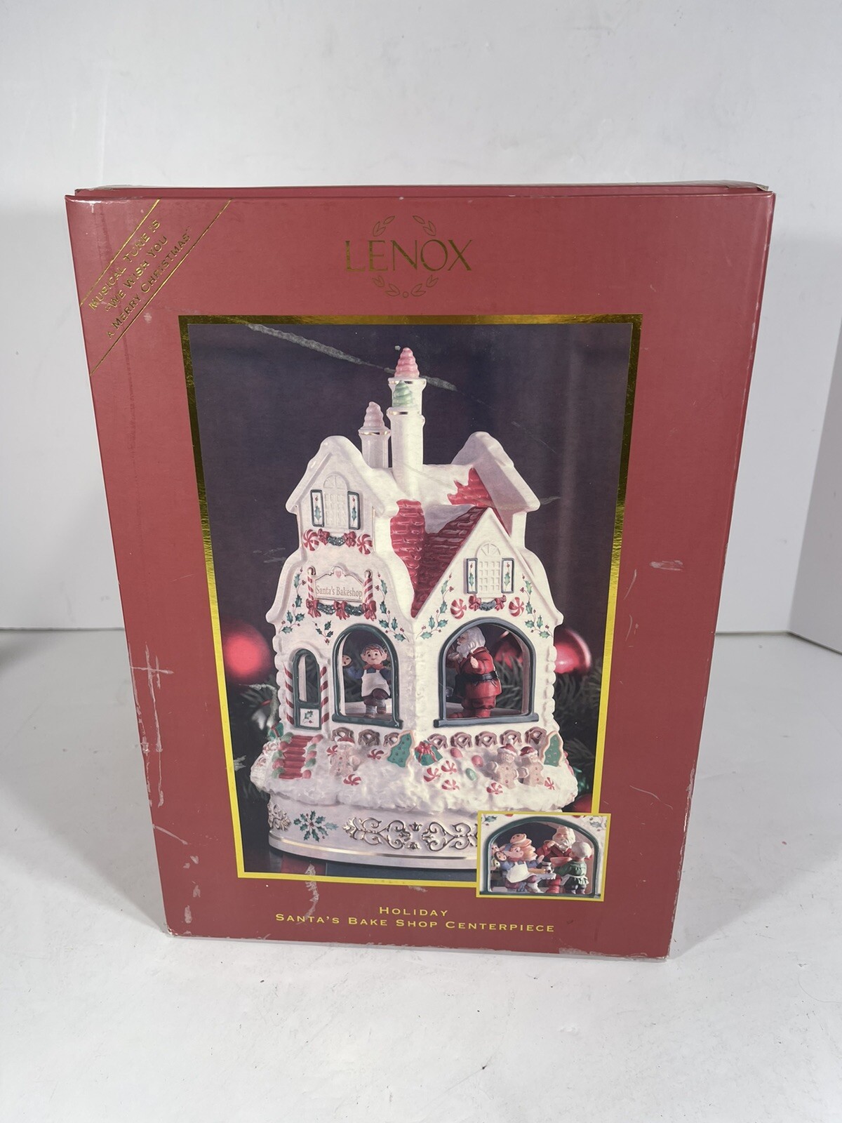 LENOX SANTA'S BAKE SHOP MUSICAL CENTERPIECE sculpture Musical New #800803 Sealed LENOX SANTA'S BAKE SHOP MUSICAL CENTERPIECE sculpture Musical New #800803 Sealed
